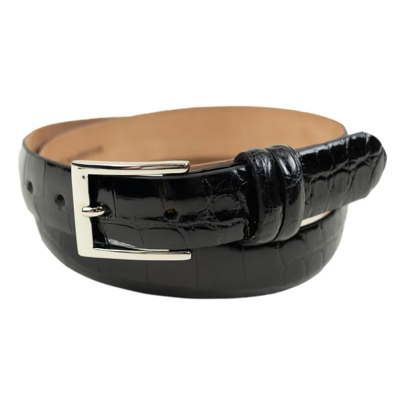 1 1/8" Glazed Alligator Belt sold by The Andover Shop