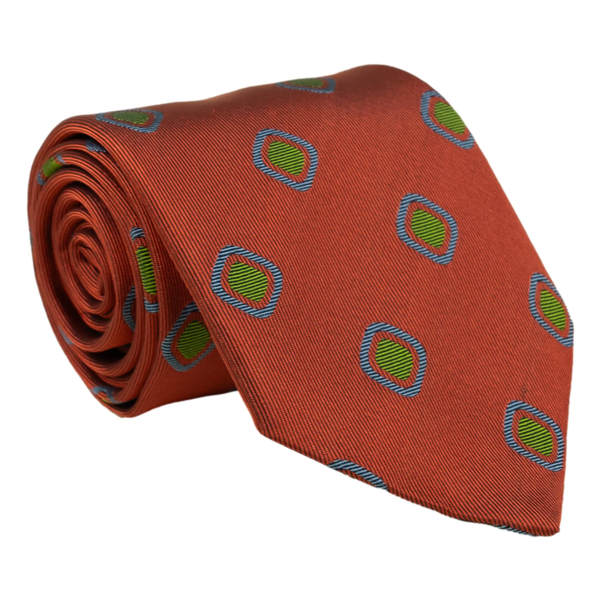 Diamond Bullseye Motif Woven Silk Tie sold by The Andover Shop product image thumbnail 2