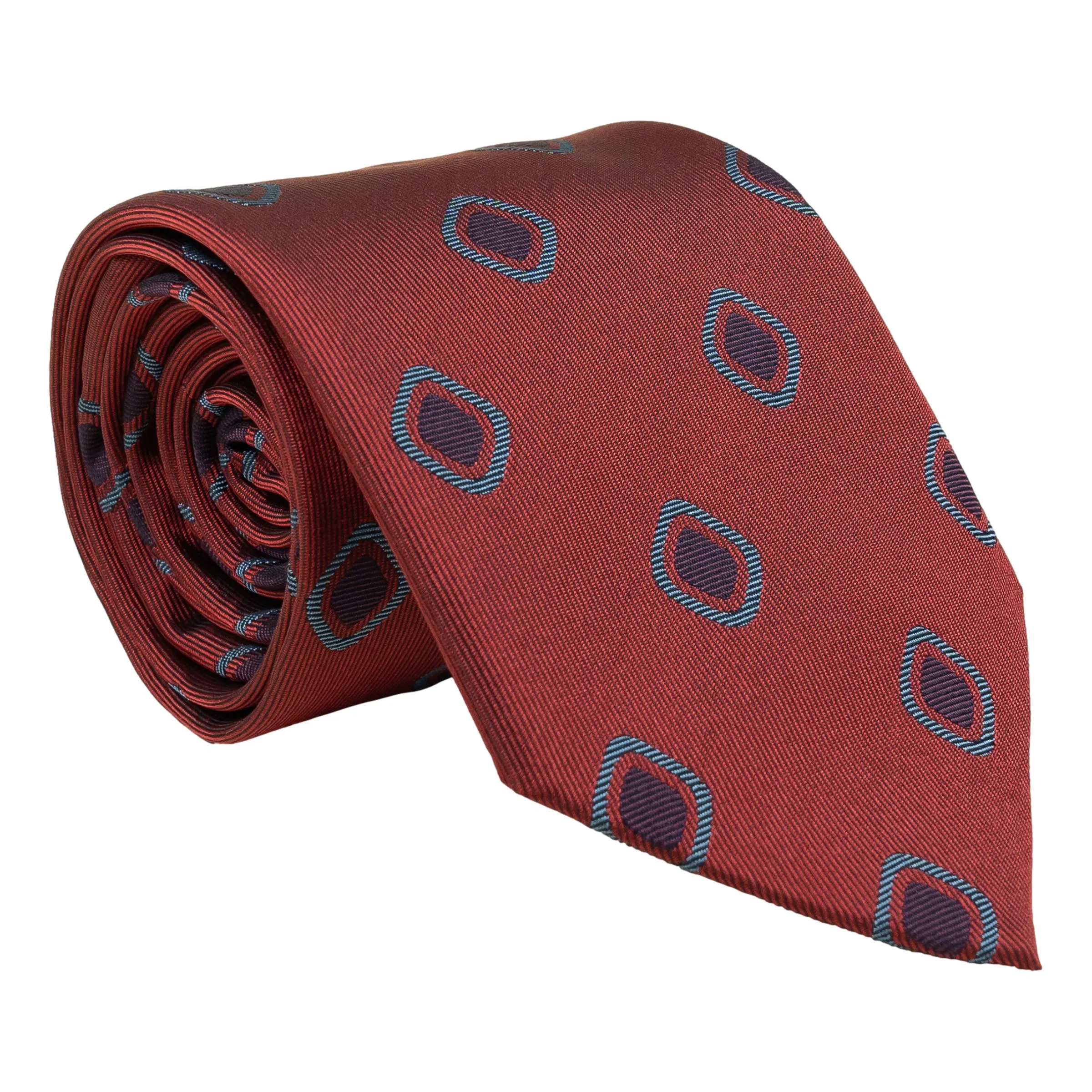 Diamond Bullseye Motif Woven Silk Tie sold by The Andover Shop product image thumbnail 3