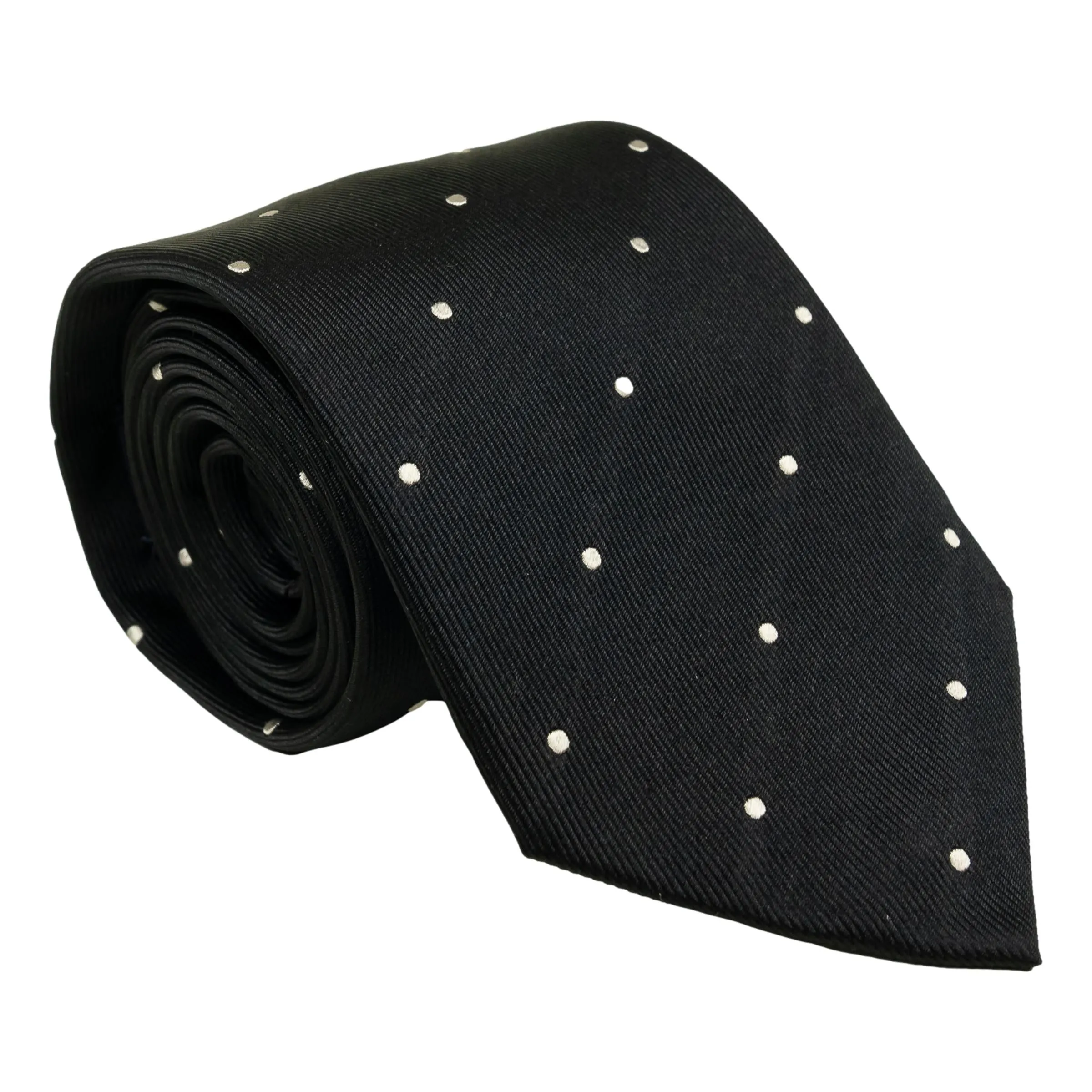 Wide Dot Woven Silk Tie sold by The Andover Shop product image thumbnail 2