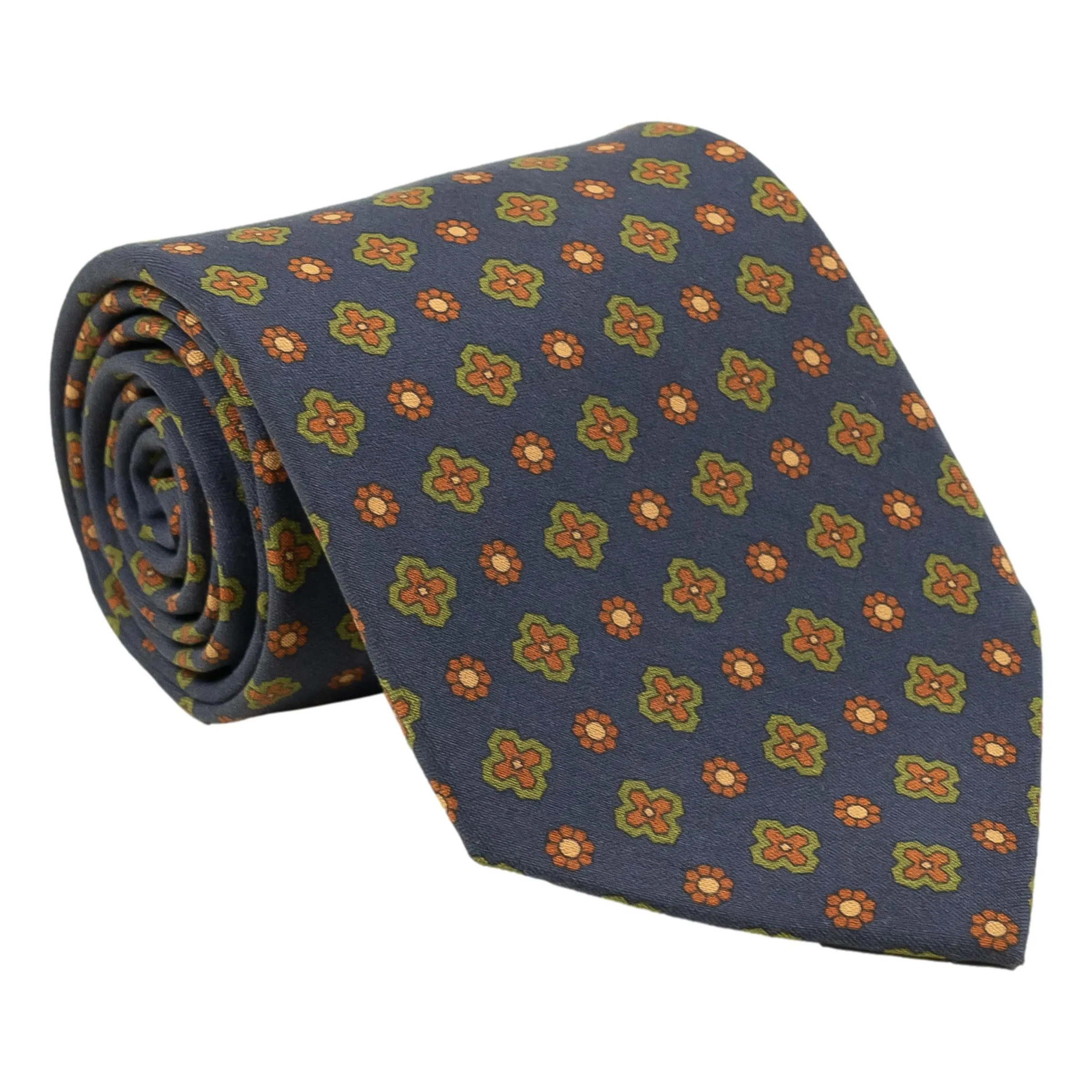 Multicolor Shield Motif Silk Tie sold by The Andover Shop