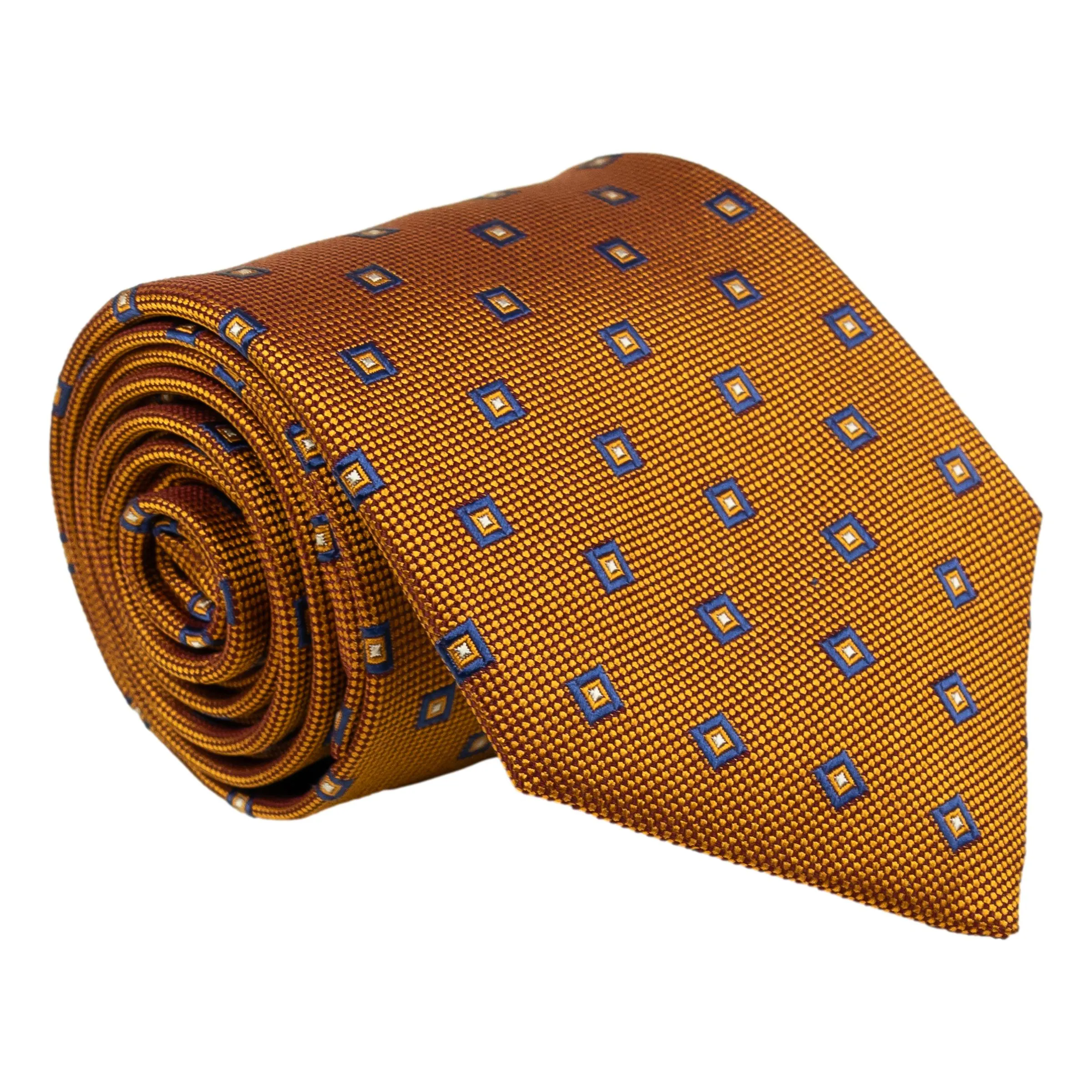 Square Bullseye Woven Silk Tie sold by The Andover Shop product image thumbnail 2