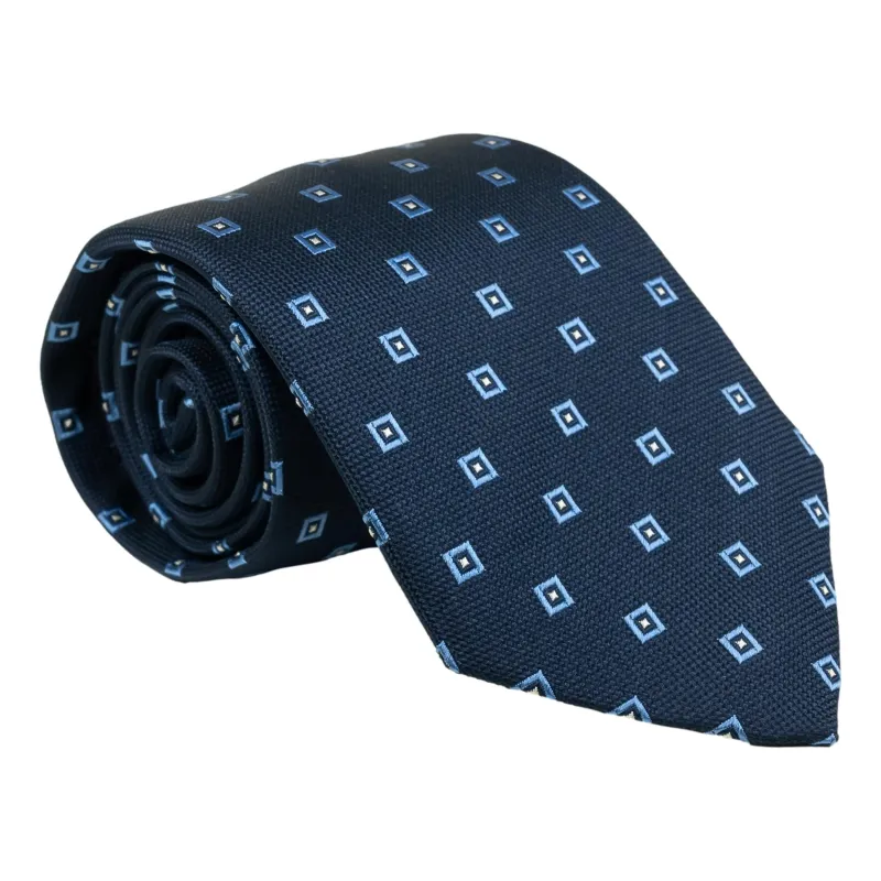 Square Bullseye Woven Silk Tie sold by The Andover Shop