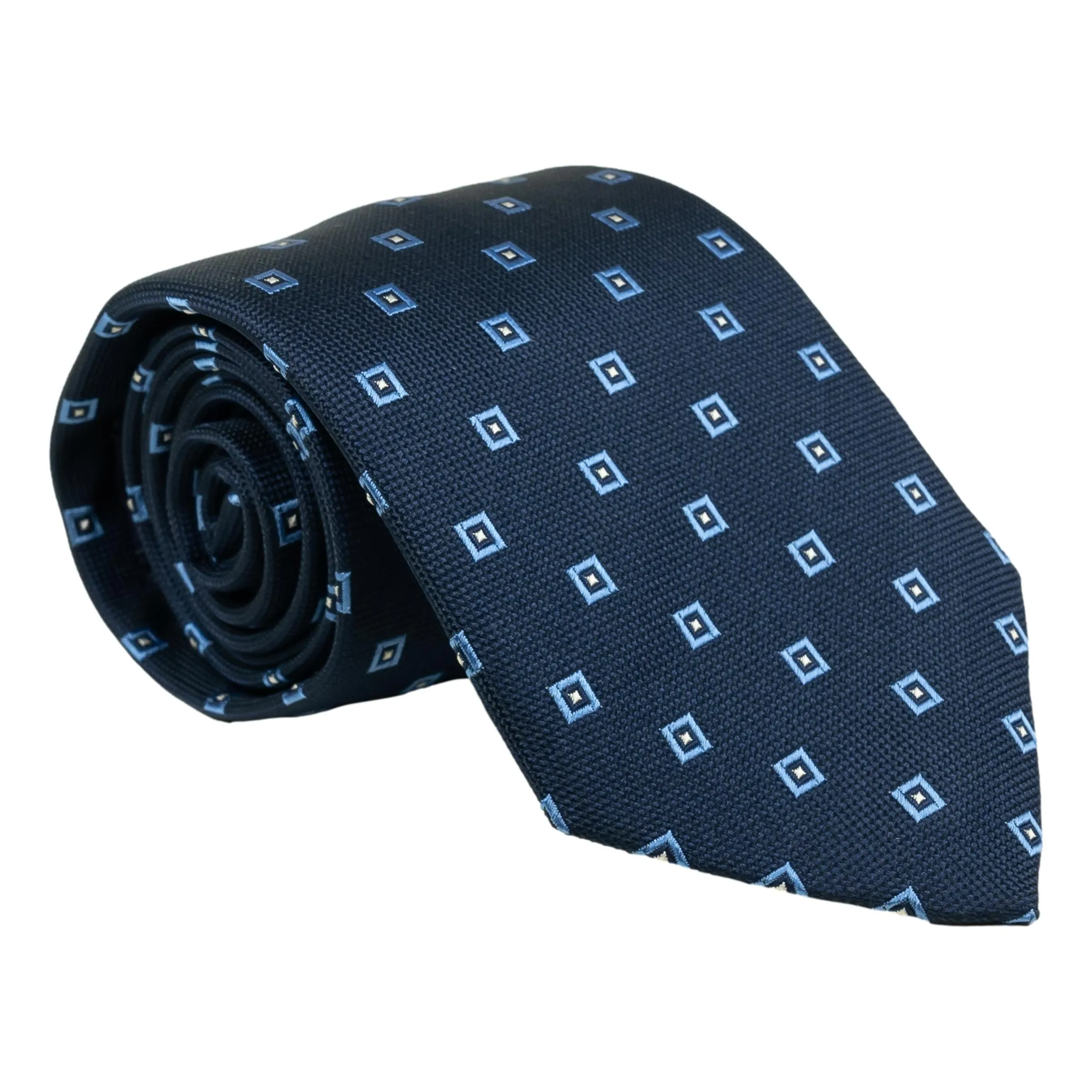 Square Bullseye Woven Silk Tie sold by The Andover Shop