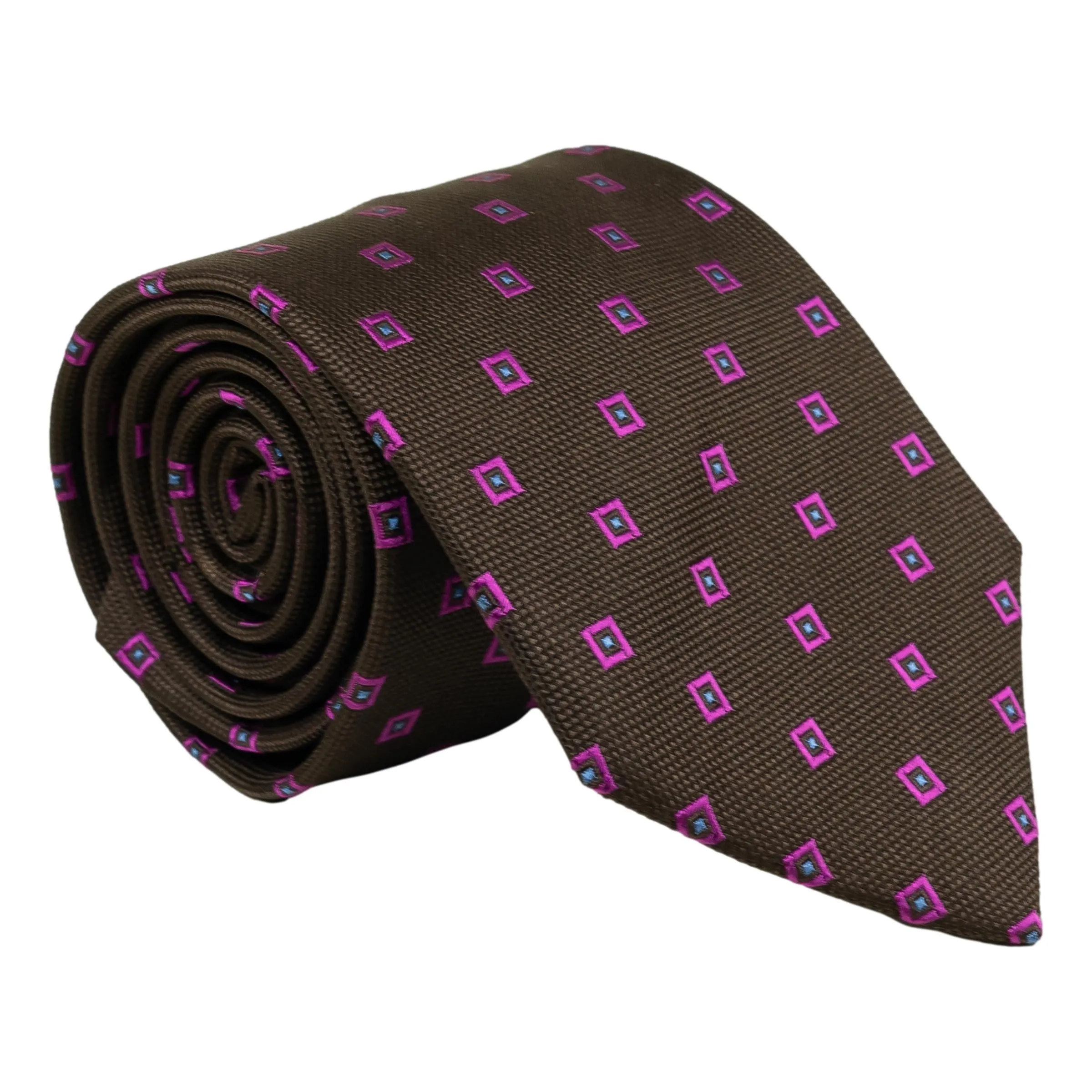 Square Bullseye Woven Silk Tie sold by The Andover Shop product image thumbnail 3