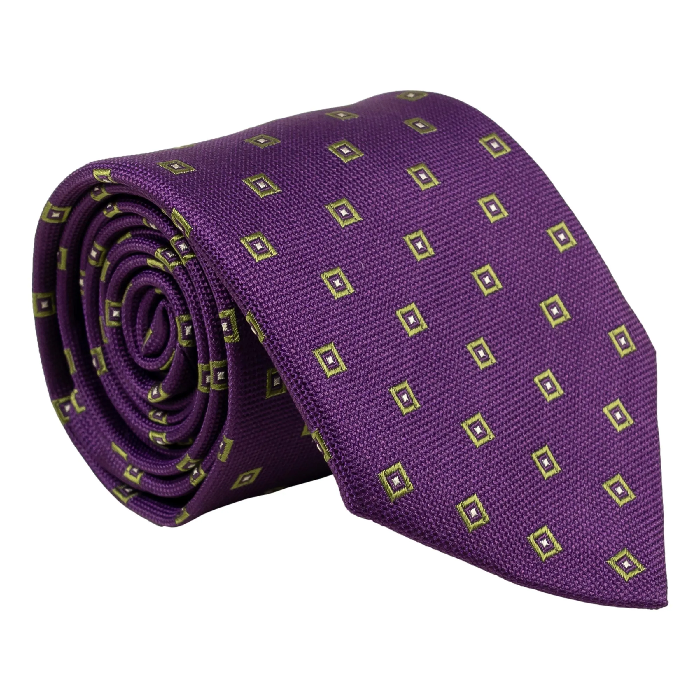 Square Bullseye Woven Silk Tie sold by The Andover Shop product image thumbnail 5