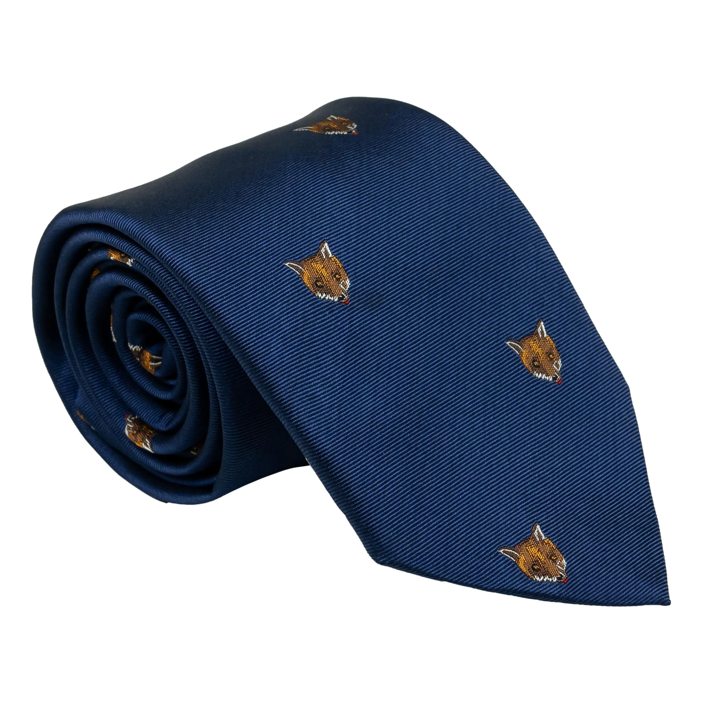 Fox Head Woven Silk Tie sold by The Andover Shop product image thumbnail 2