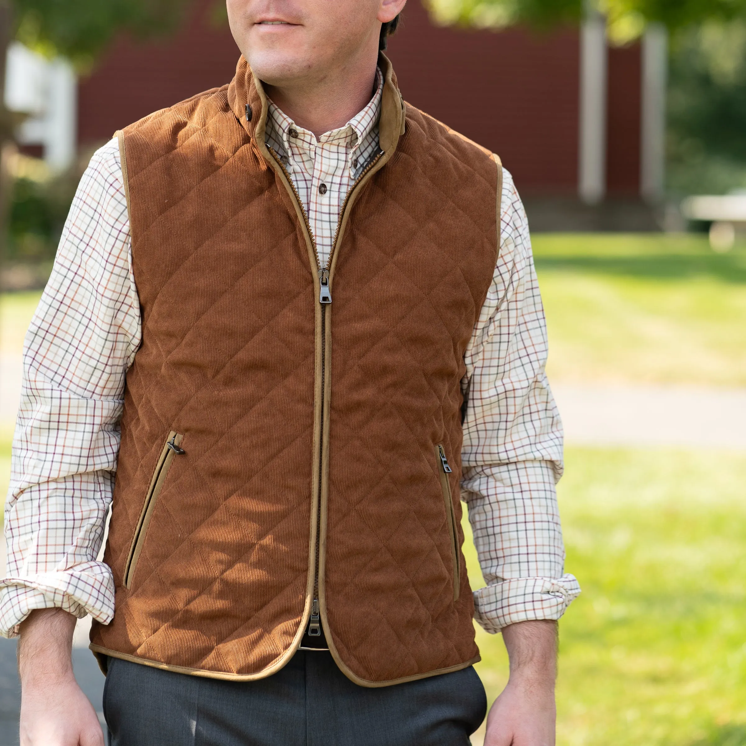 Whiskey Corduroy Waterville Vest sold by The Andover Shop product image thumbnail 2