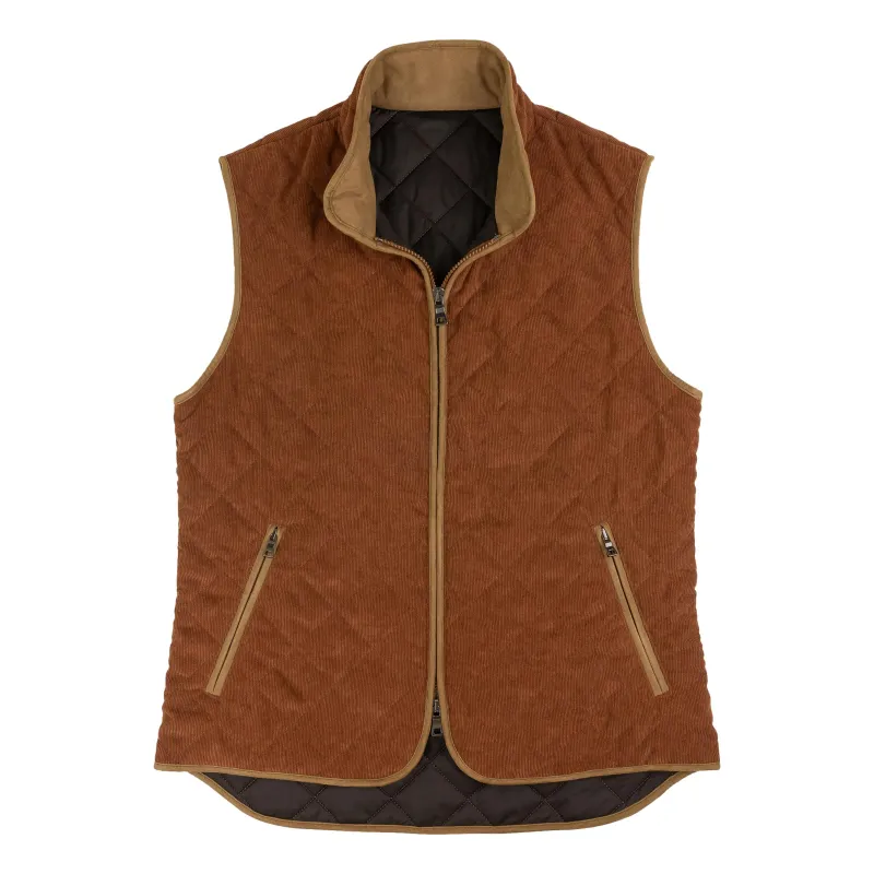 Whiskey Corduroy Waterville Vest sold by The Andover Shop