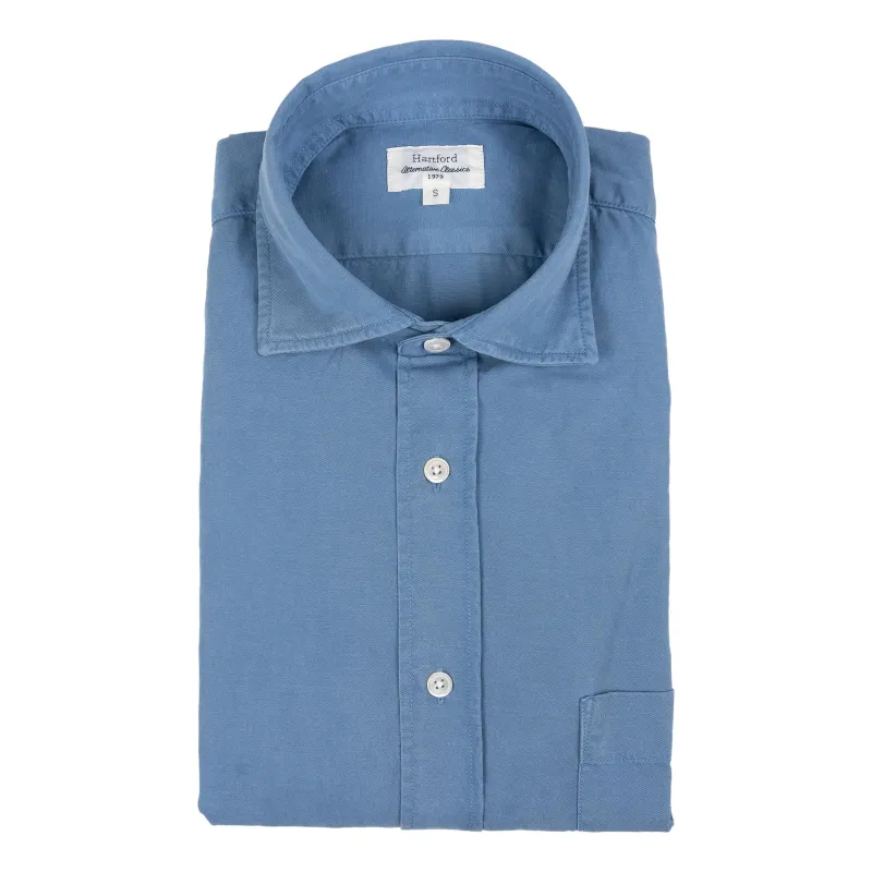 Chambray Spread Collar Sport Shirt sold by The Andover Shop