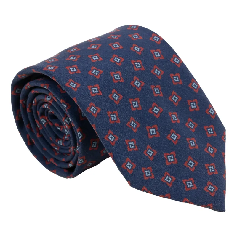 Lucca Abstract Diamond Silk Tie made by The Andover Shop