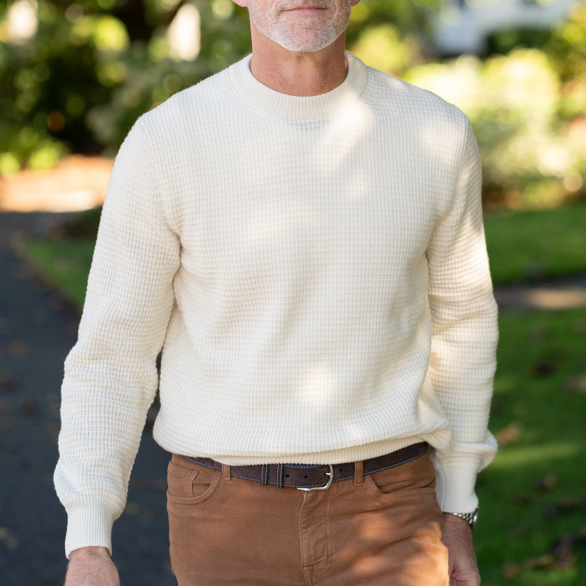 Donn Weave Crewneck Merino Wool Sweater sold by The Andover Shop product image thumbnail 3