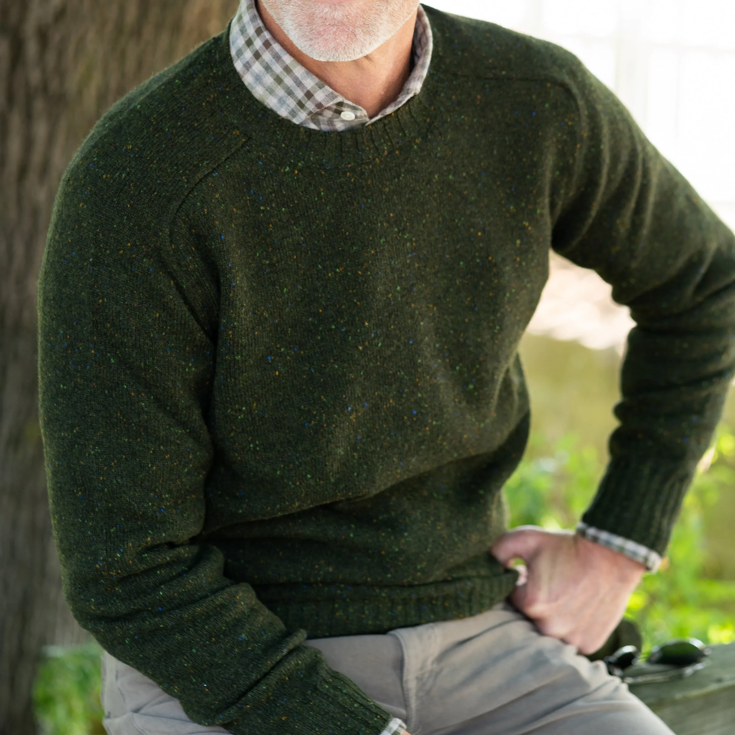 Donegal Crewneck Wool Sweater sold by The Andover Shop product image thumbnail 4