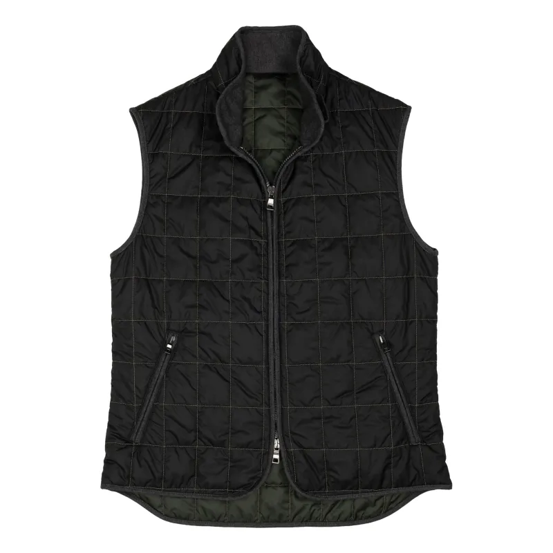 Black Theo Waterville Quilted Vest sold by The Andover Shop