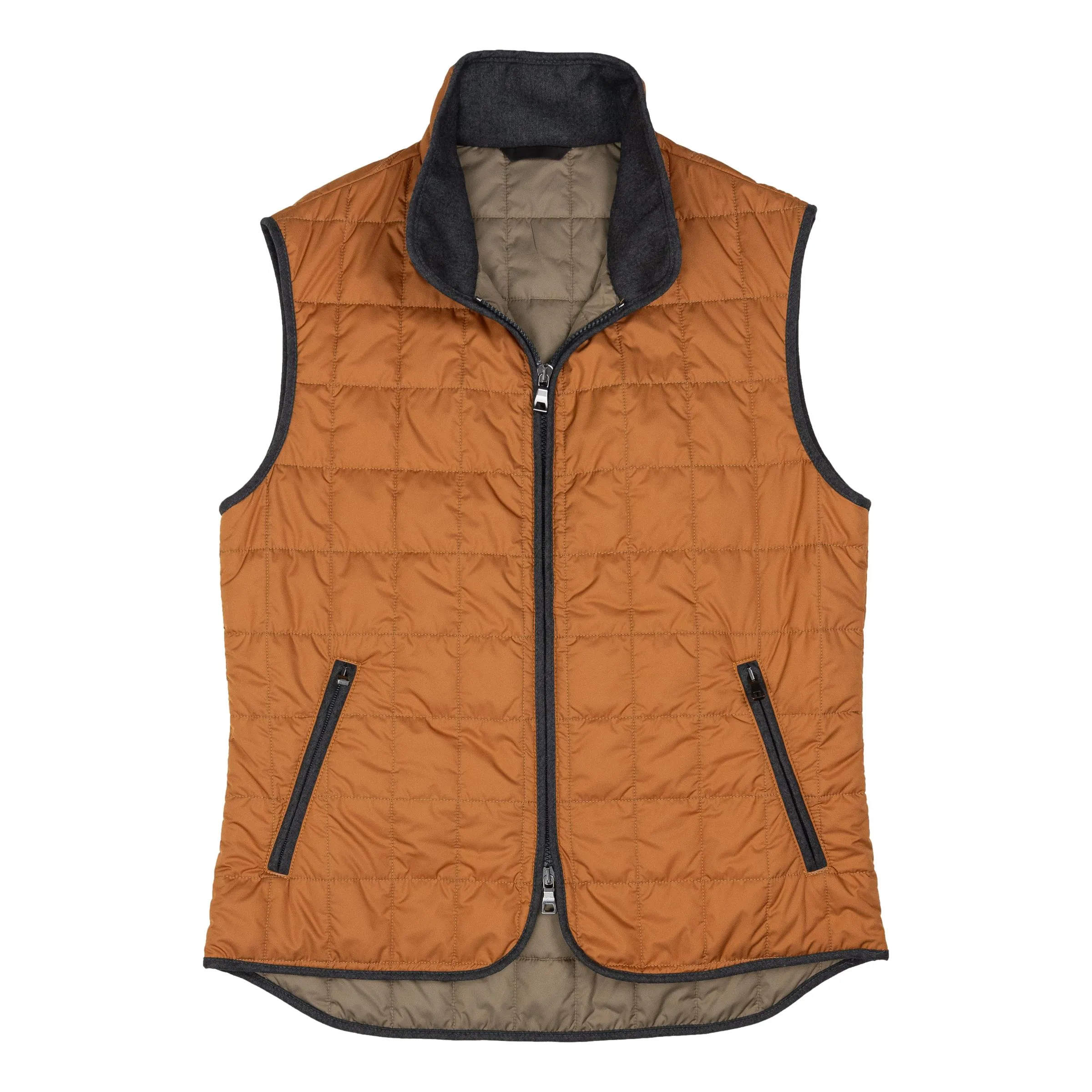 Rust Theo Waterville Quilted Vest sold by The Andover Shop