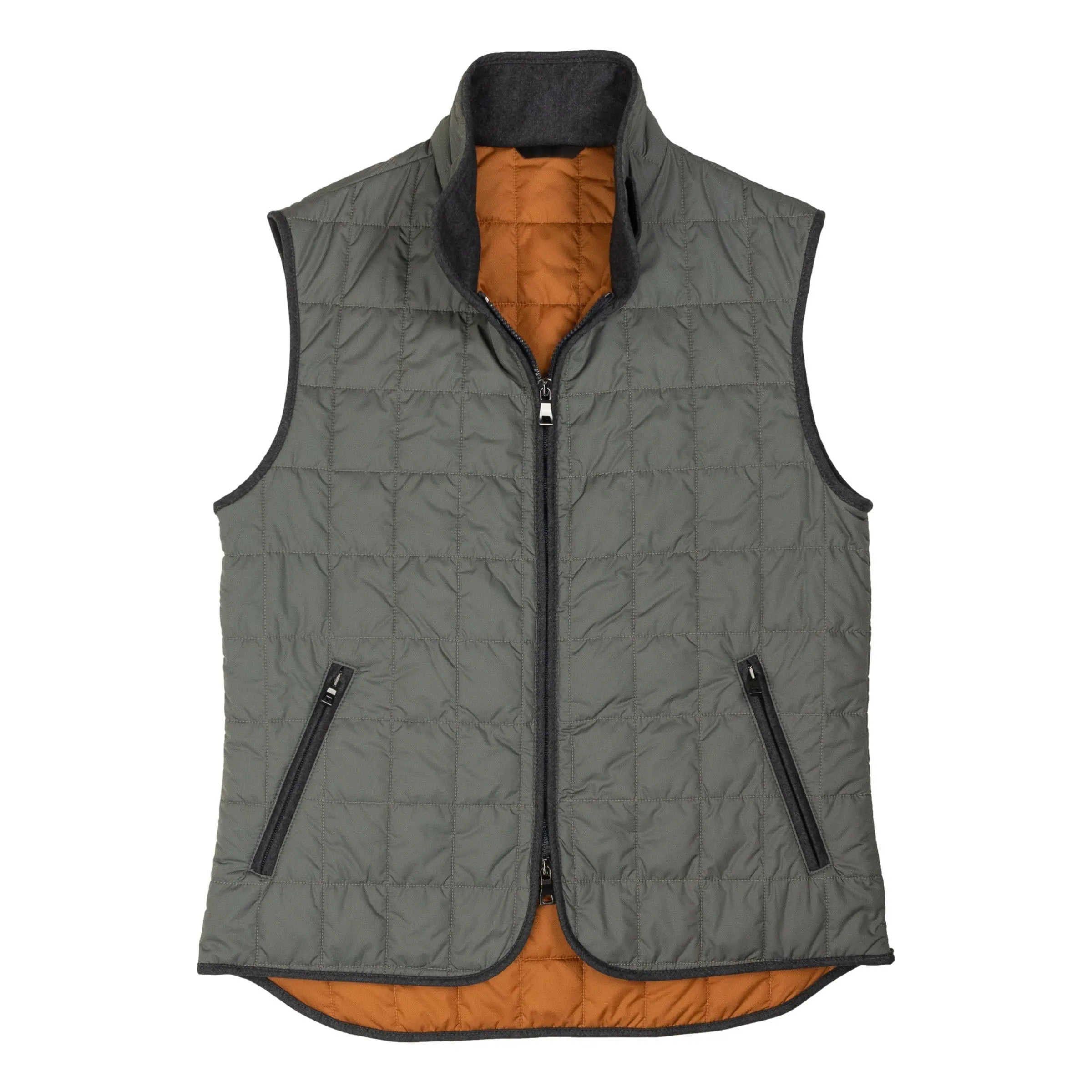 Slate Grey Theo Waterville Quilted Vest sold by The Andover Shop
