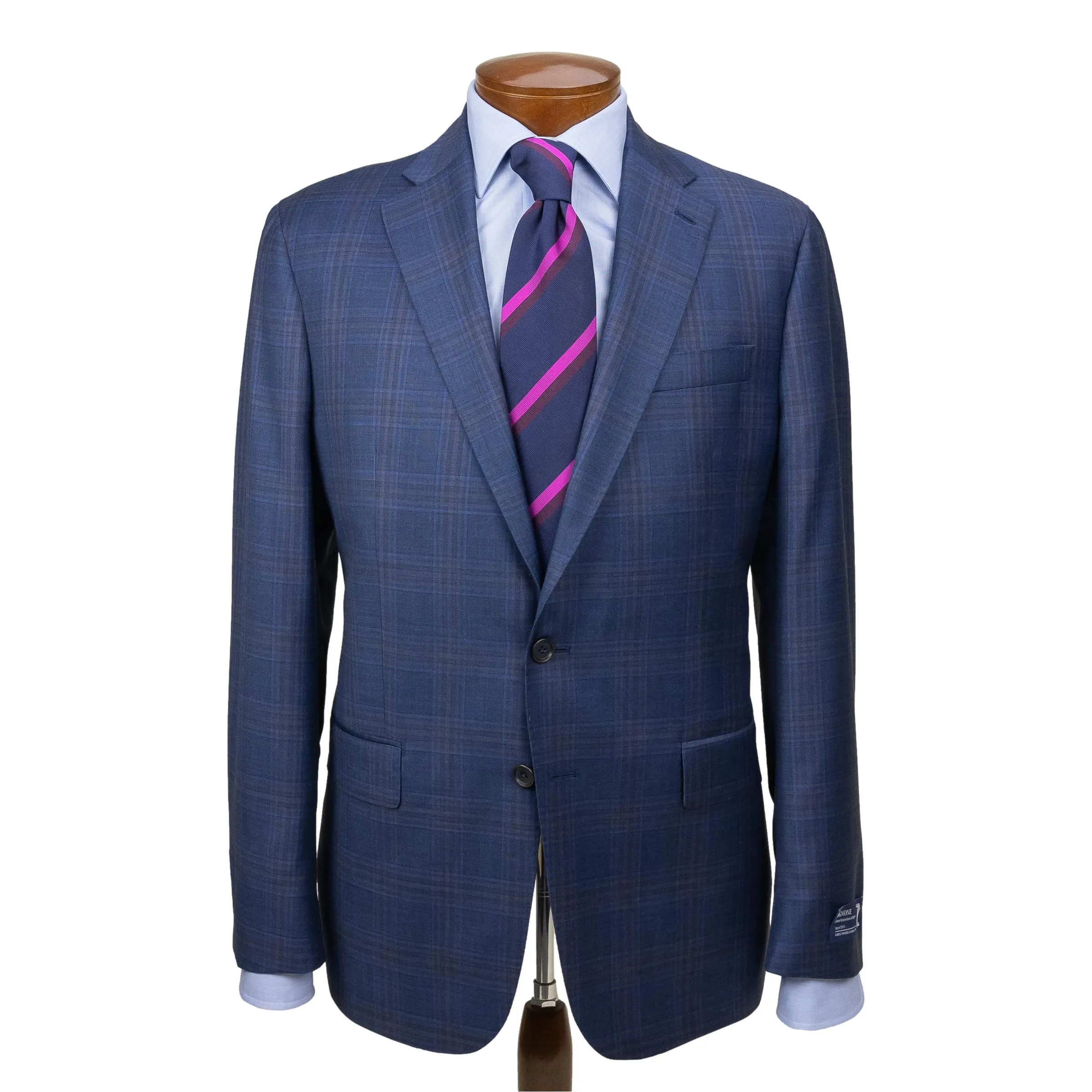 Blue Plaid Super 130's Wool Sport Coat sold by The Andover Shop