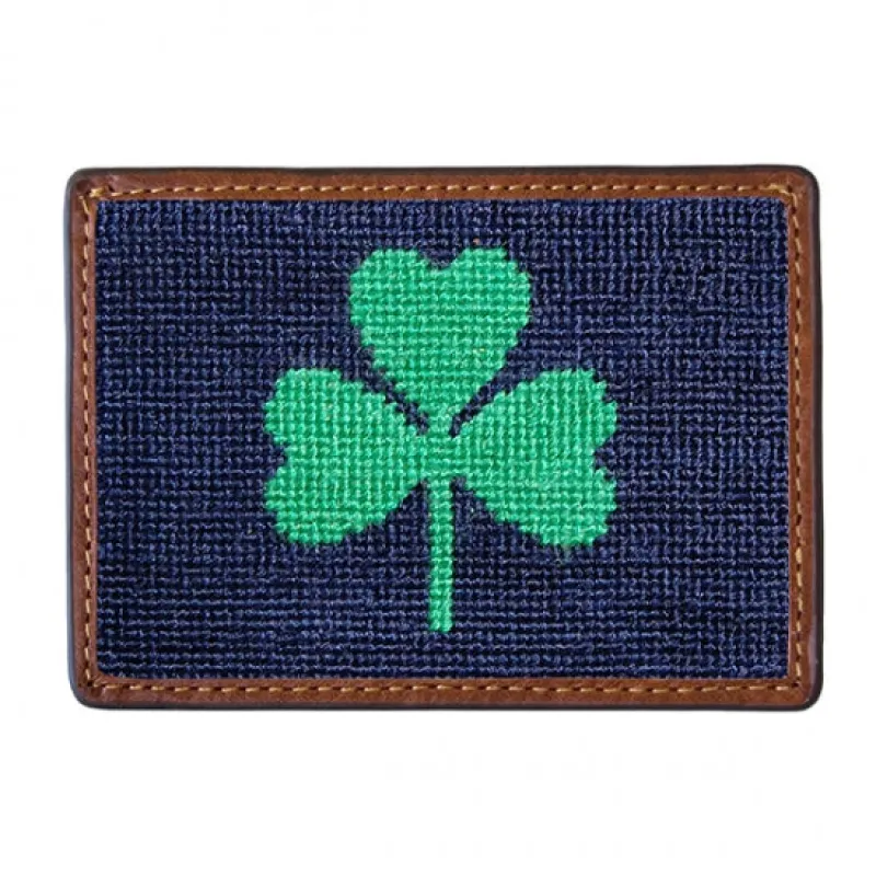 Shamrock Needlepoint Card Wallet sold by The Andover Shop