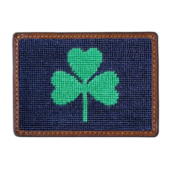 Shamrock Needlepoint Card Wallet sold by The Andover Shop