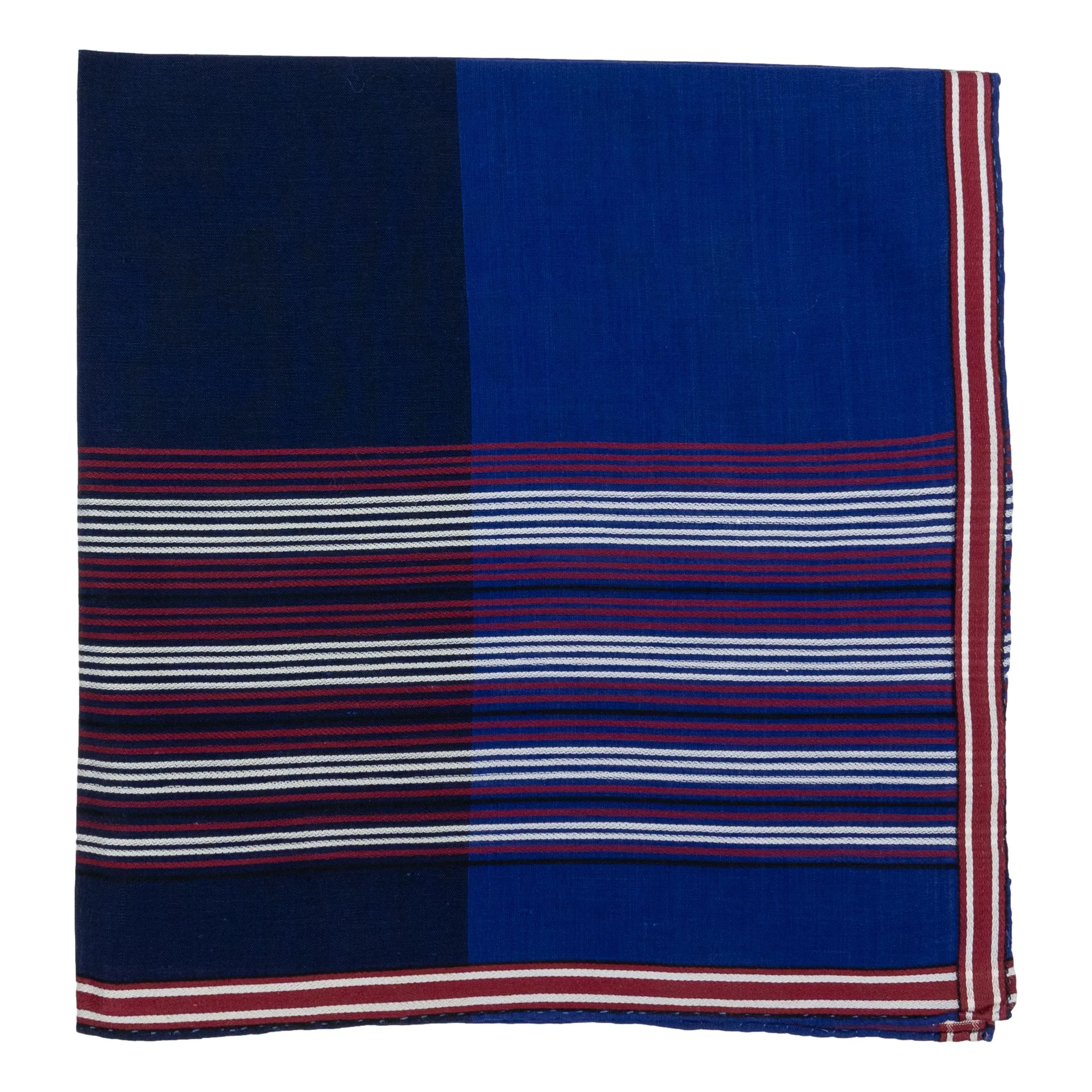 Shetland Indigo Vintage Cotton Pocket Square sold by The Andover Shop