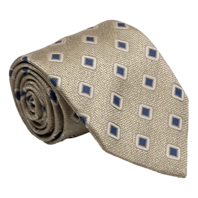 Rock with Navy Diamond Motif Silk Tie sold by The Andover Shop