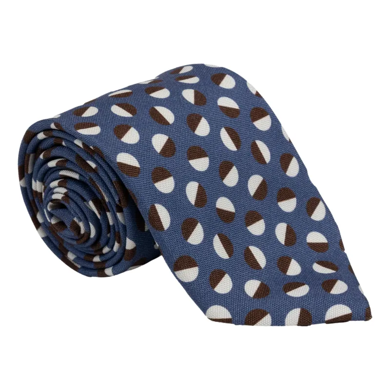 Moon Pattern Silk Tie made by The Andover Shop