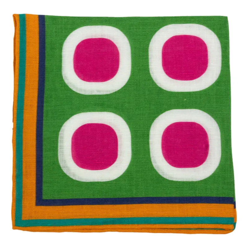 Abstract Pattern Linen Pocket Square sold by The Andover Shop