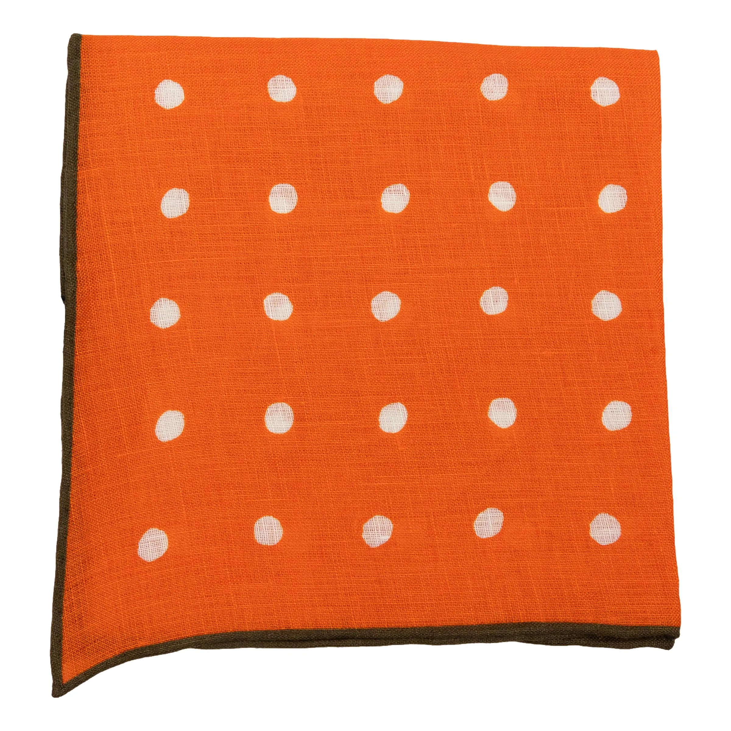 Large Polka Dot Linen Pocket Square sold by The Andover Shop product image thumbnail 4