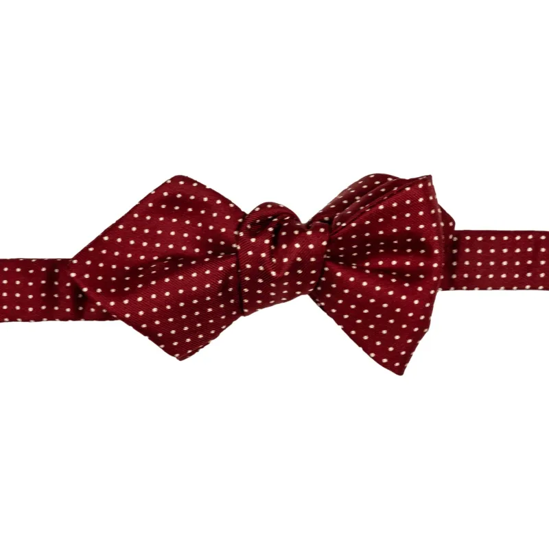 Diamond Point Pin Dot Silk Bow Tie sold by The Andover Shop