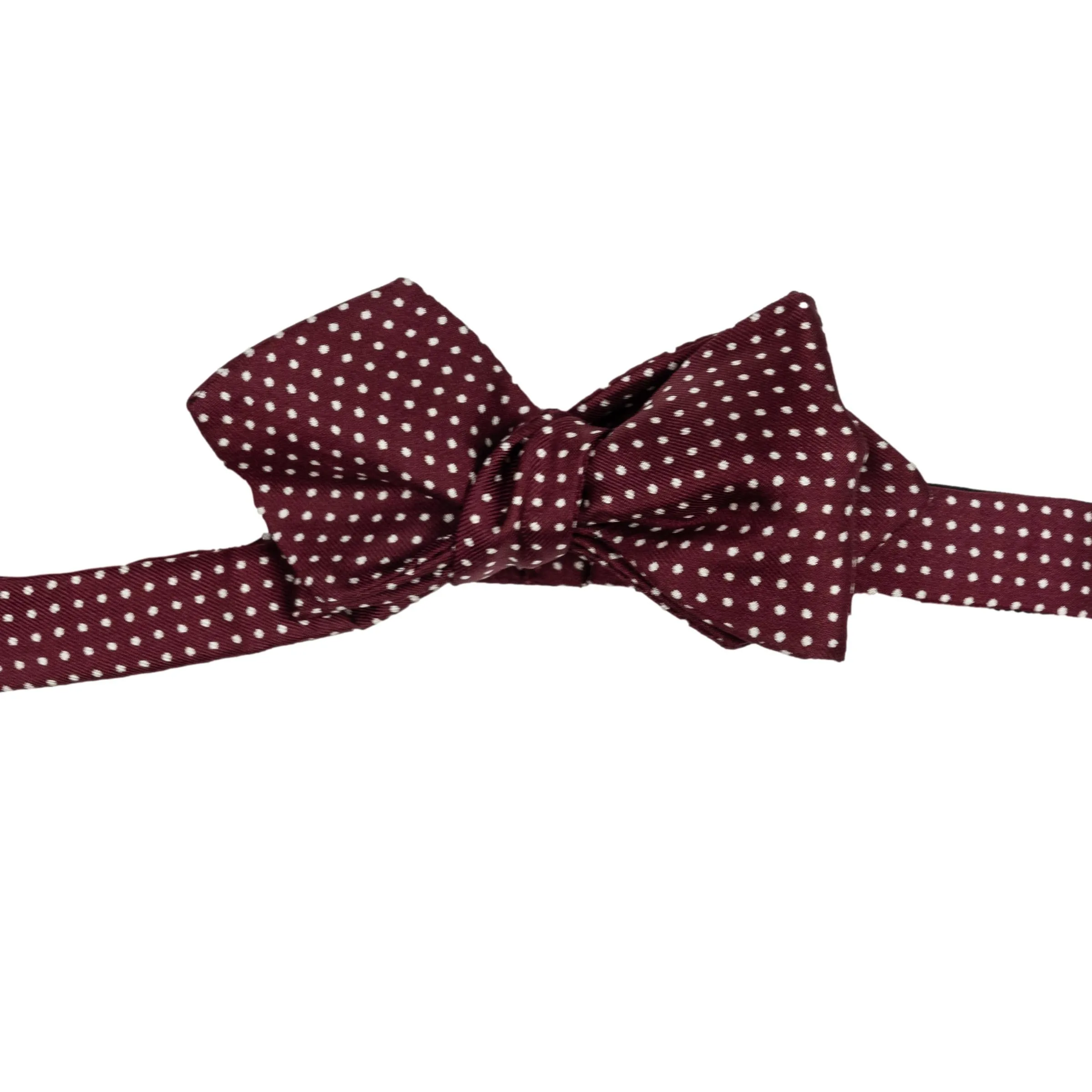 Diamond Point Pin Dot Silk Bow Tie sold by The Andover Shop product image thumbnail 3