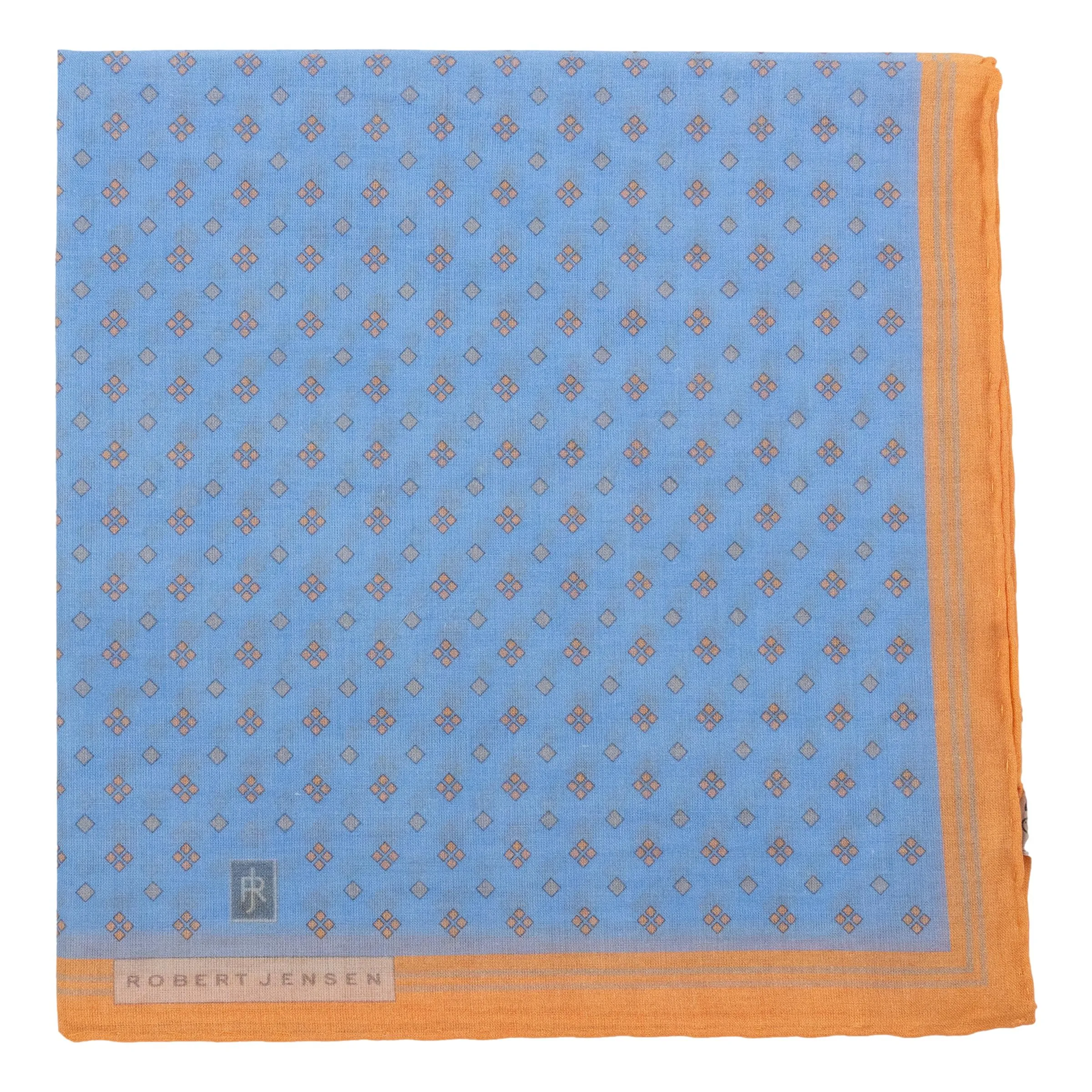 Stripe Border with Diamond Pattern Cotton Pocket Square sold by The Andover Shop product image thumbnail 4