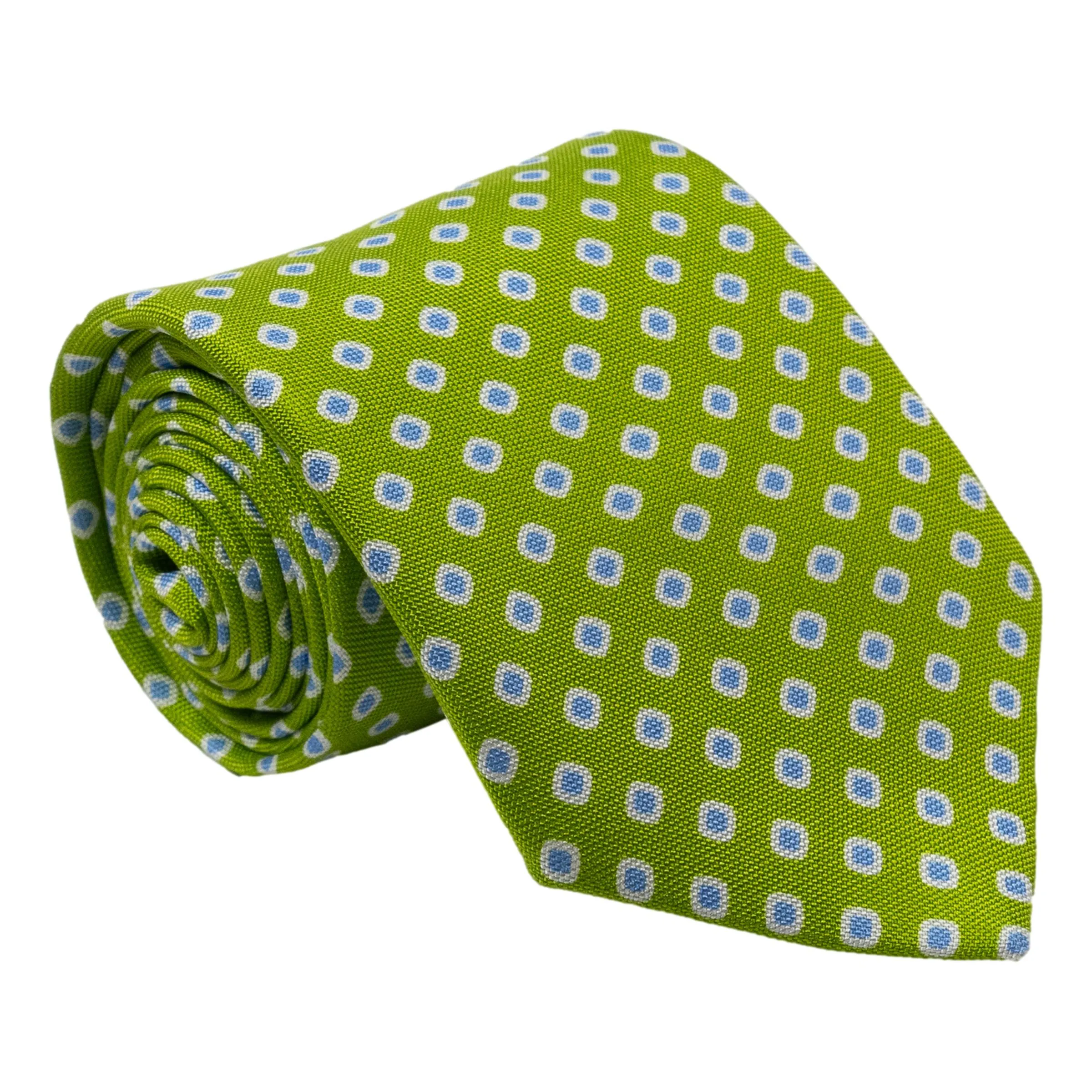 White and Sky Diamond Silk Tie sold by The Andover Shop