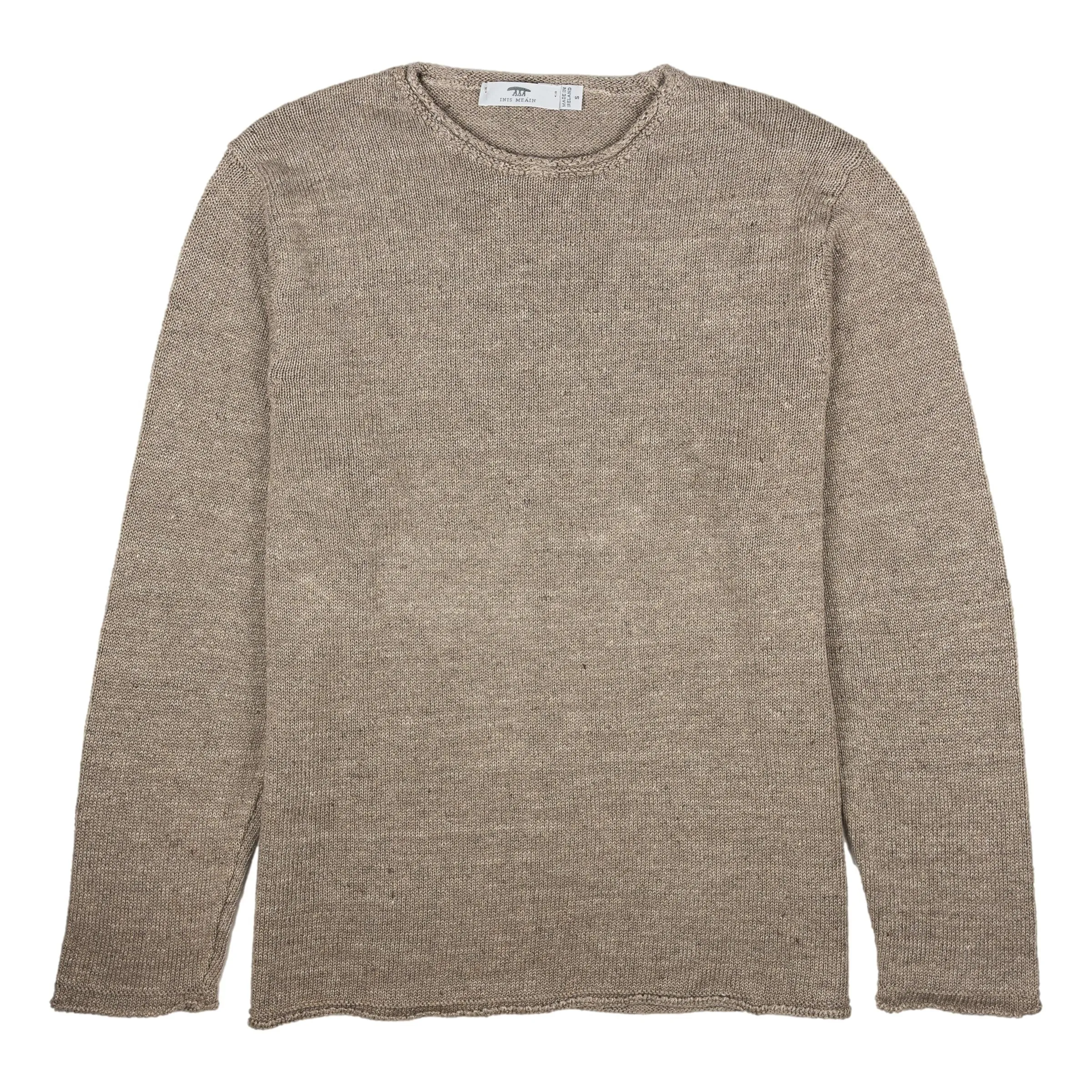 Natural Marl Linen Crew Neck Sweater sold by The Andover Shop