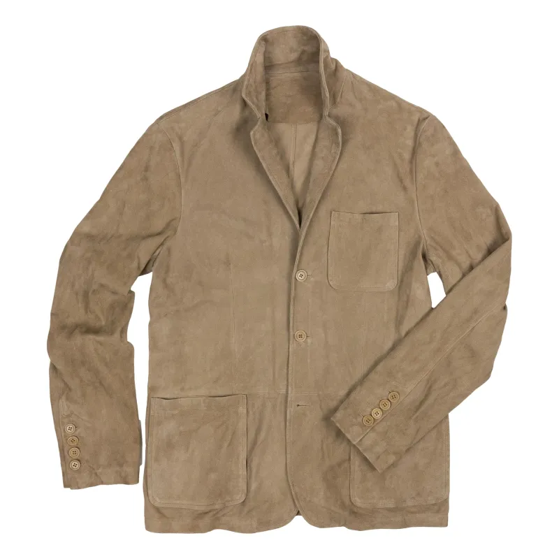 Italian Suede Leather Blazer sold by The Andover Shop