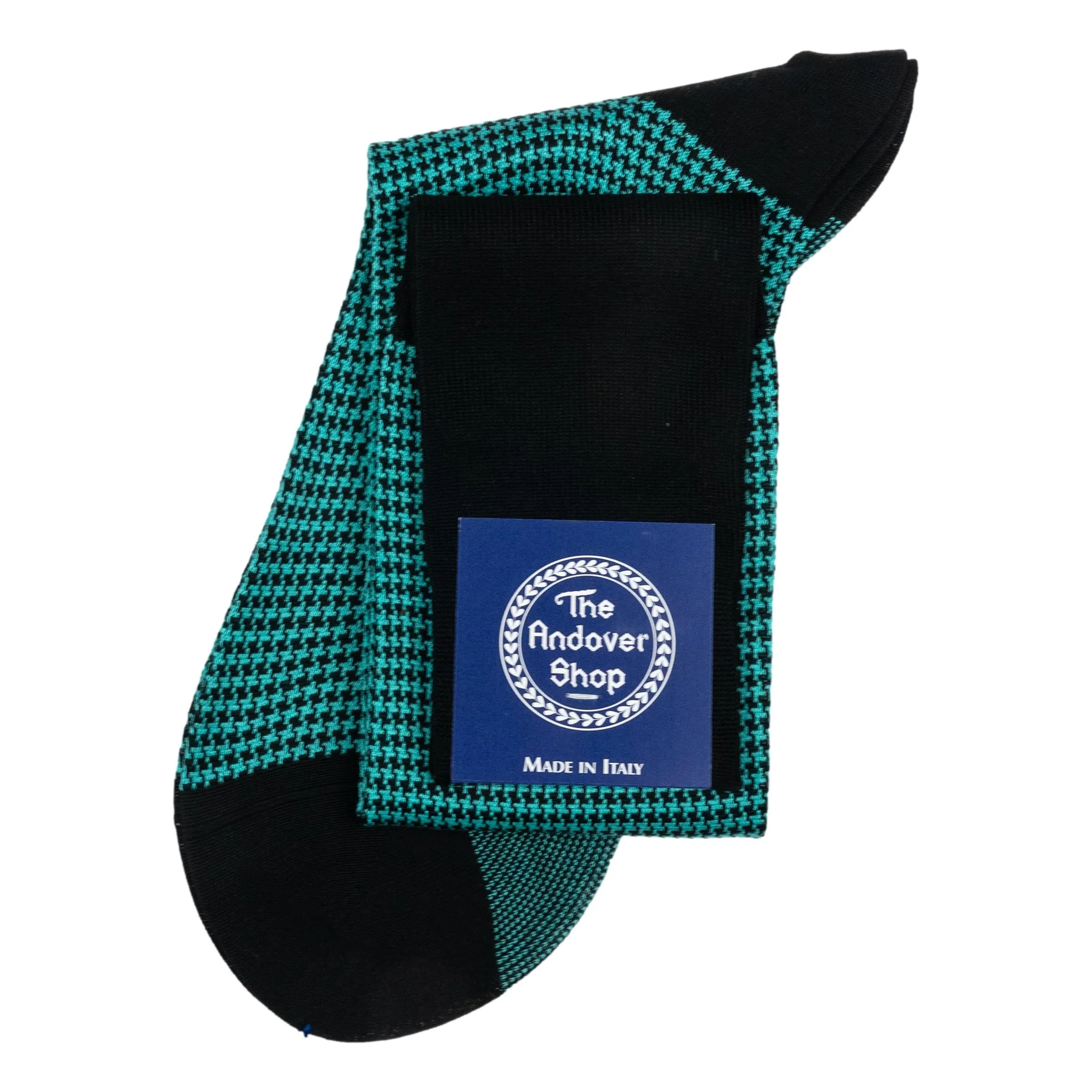 Over-the-Calf Cotton Houndstooth Dress Sock sold by The Andover Shop product image thumbnail 4
