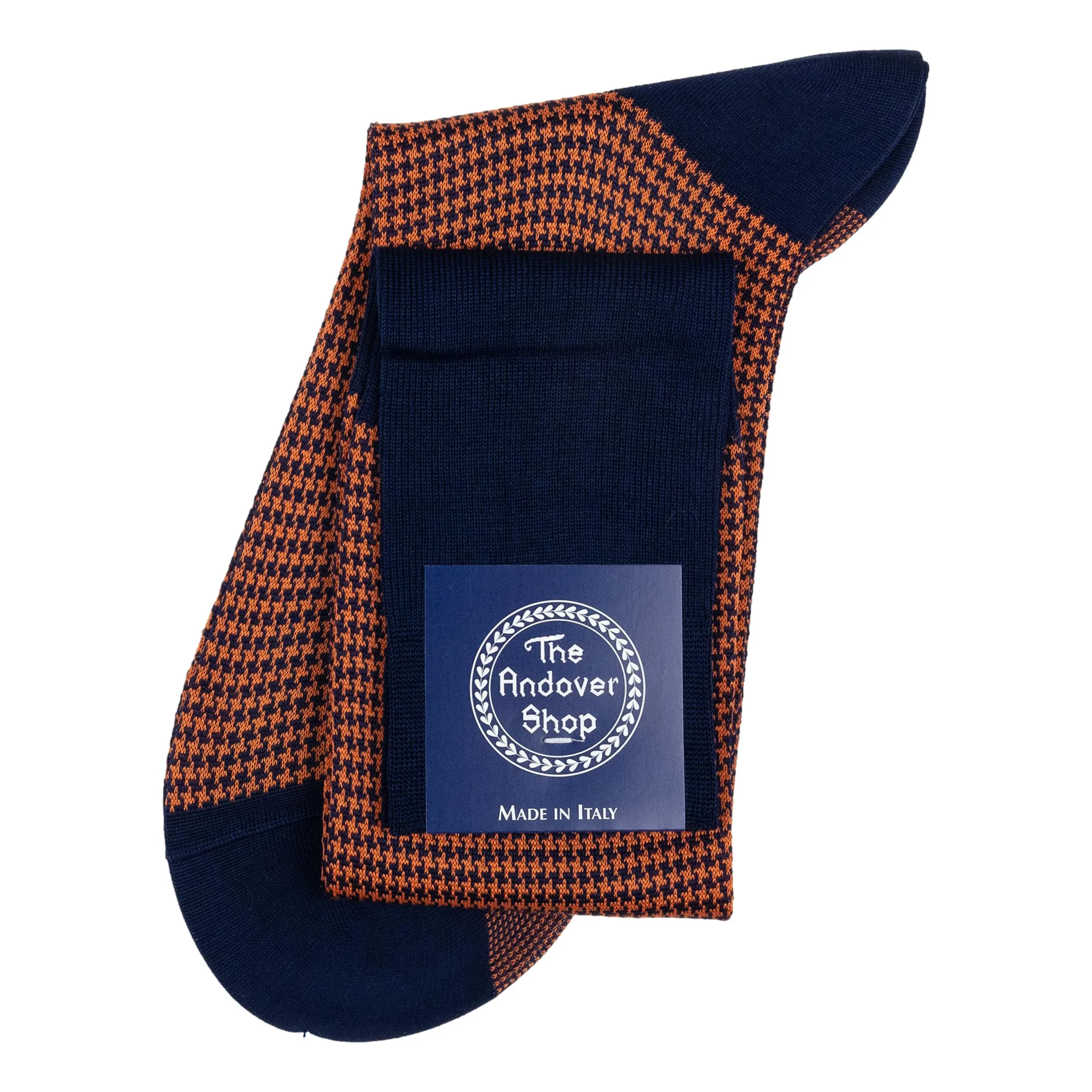 Over-the-Calf Cotton Houndstooth Dress Sock sold by The Andover Shop product image thumbnail 3