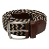 Khaki and Navy Stretch Web Belt sold by The Andover Shop