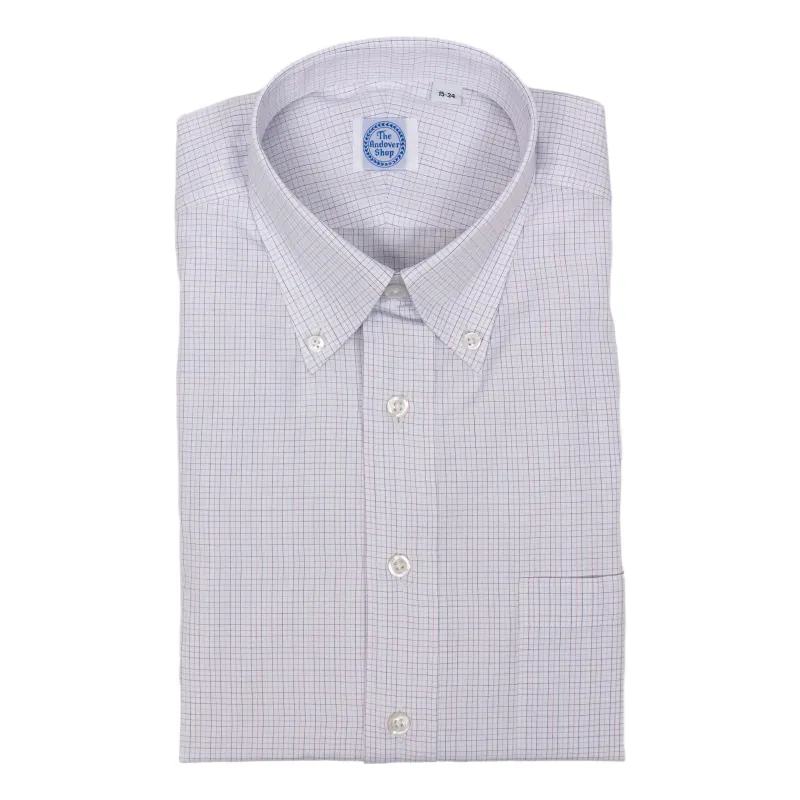 Pink and Blue Pencil Tattersall Button Down Dress Shirt sold by The Andover Shop