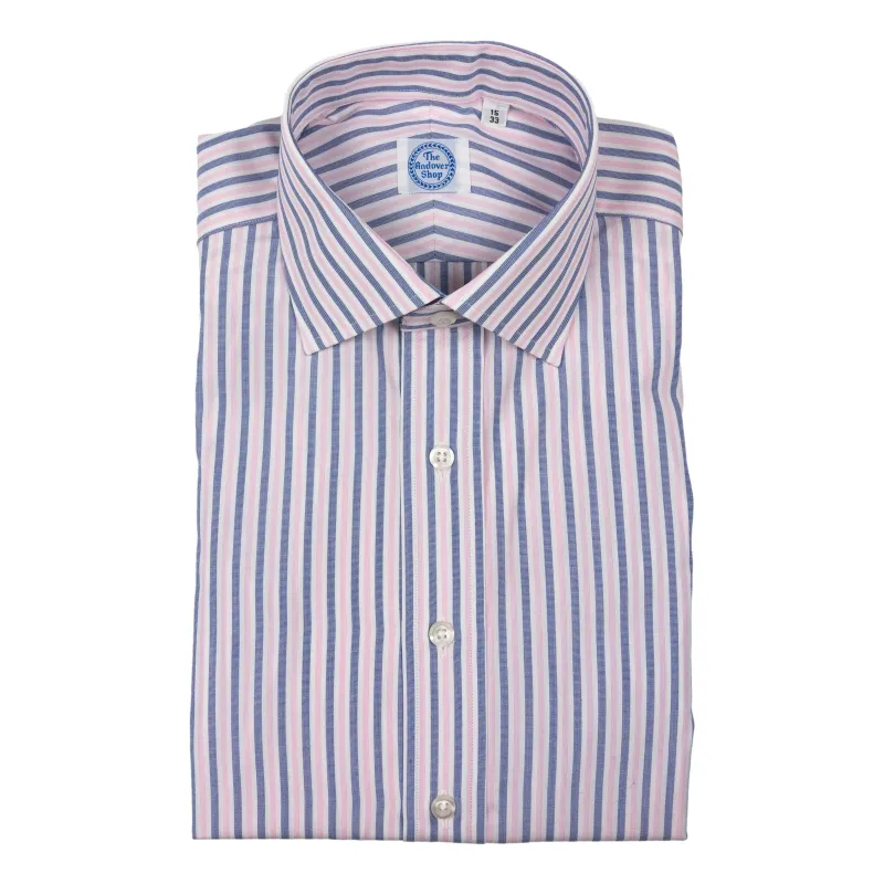 Pink and Blue Stripe Spread Collar Dress Shirt sold by The Andover Shop