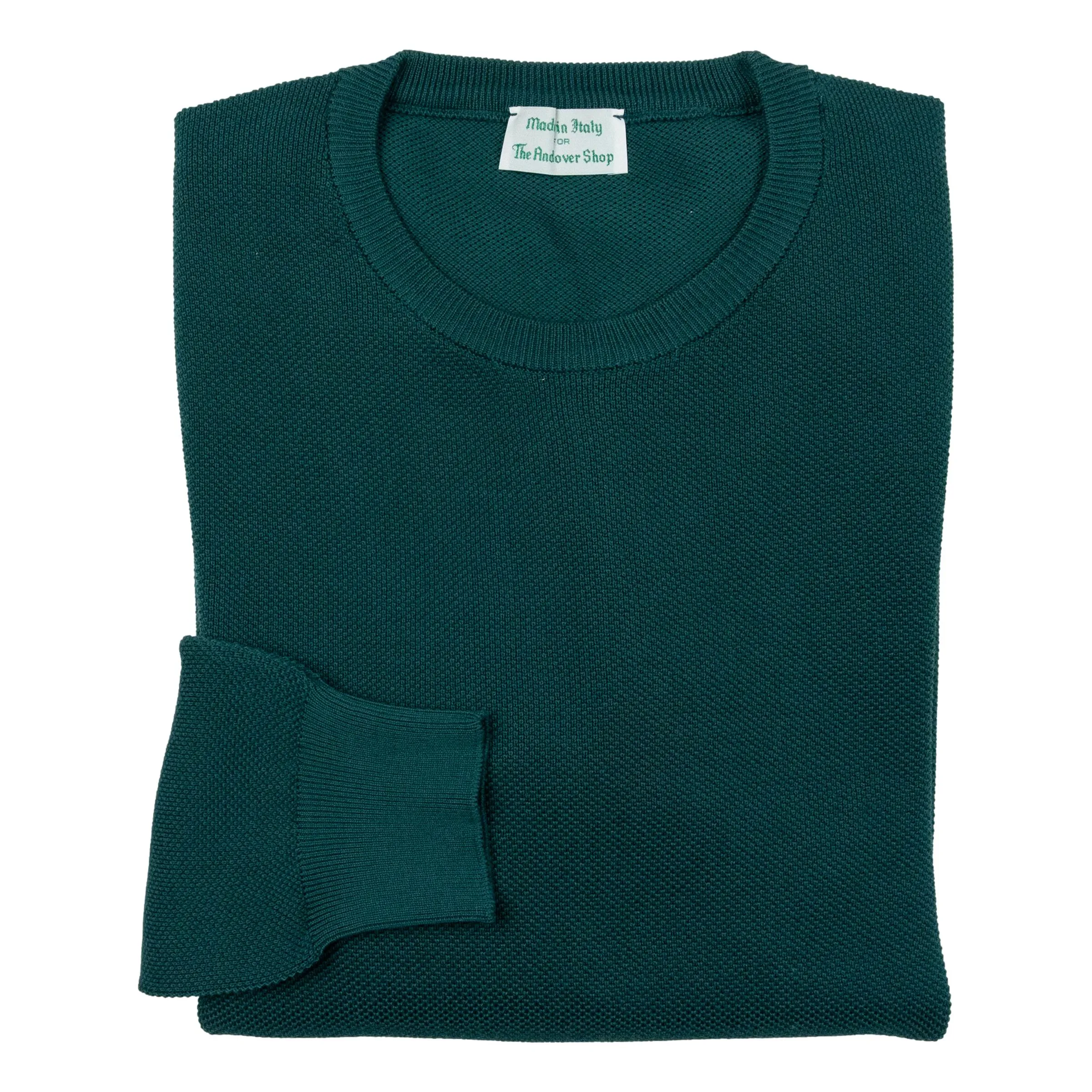 Cliff Pique Knit Crew Neck Sweater sold by The Andover Shop product image thumbnail 4