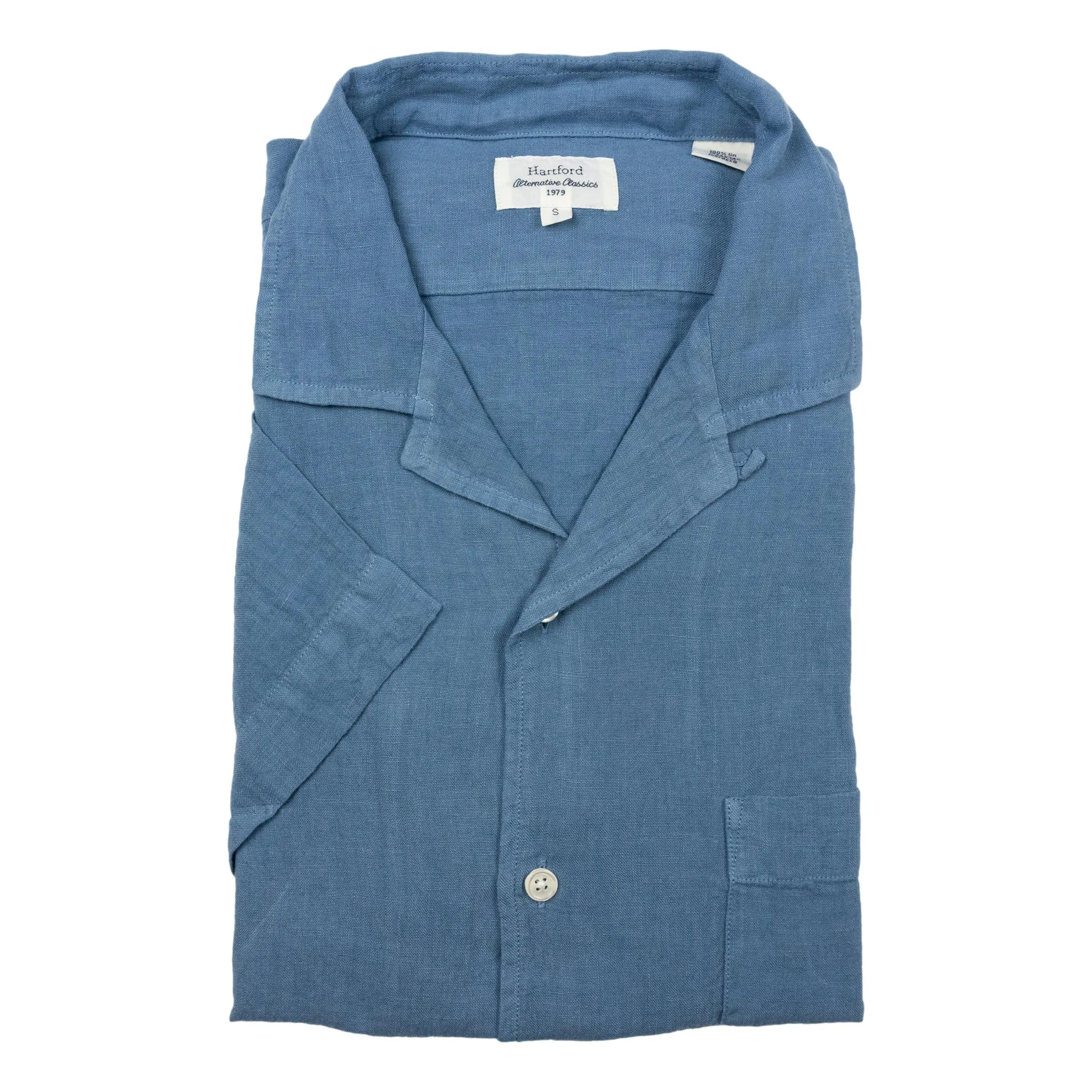 Solid Linen Palm Shirt sold by The Andover Shop product image thumbnail 3