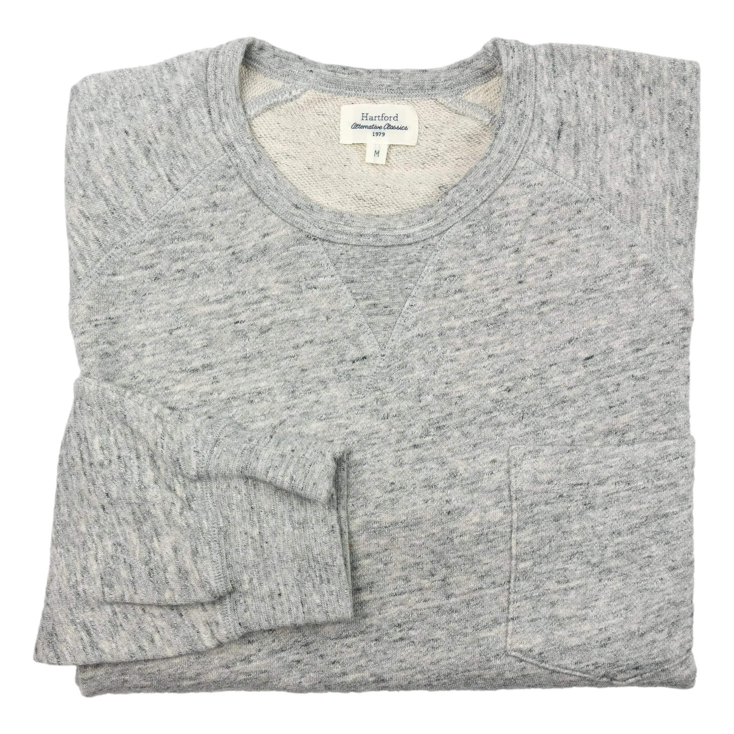 Light Cotton Pocket Crewneck Sweatshirt sold by The Andover Shop
