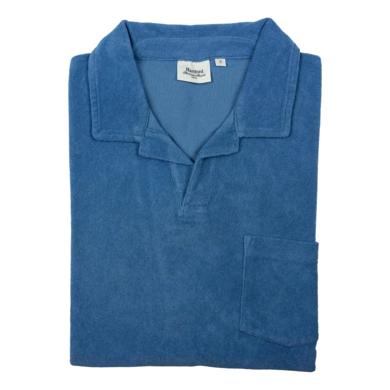 Terry Cotton Bouclette Polo Shirt sold by The Andover Shop