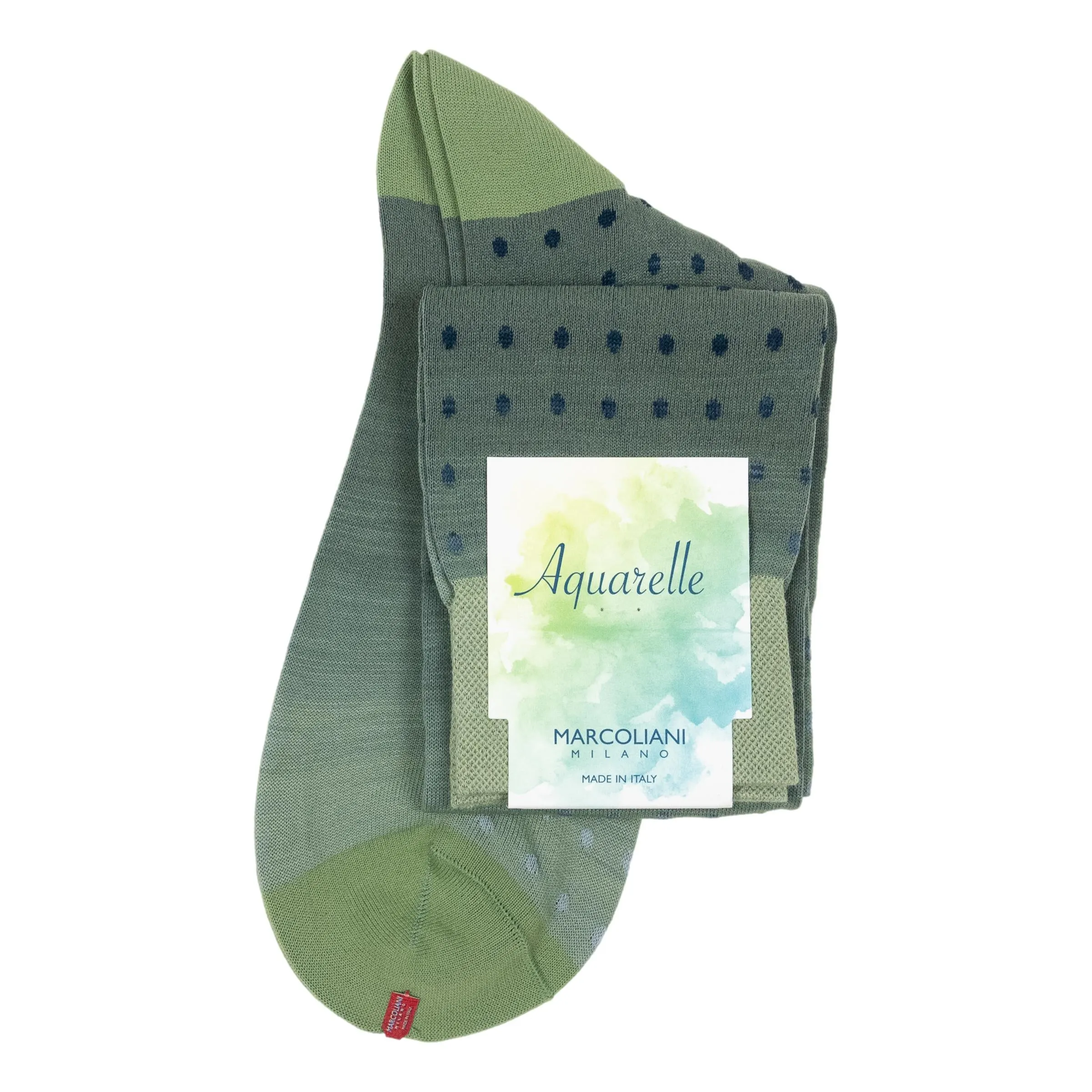 Aquarelle Shaded Polka Dots Over-the-Calf Dress Socks sold by The Andover Shop