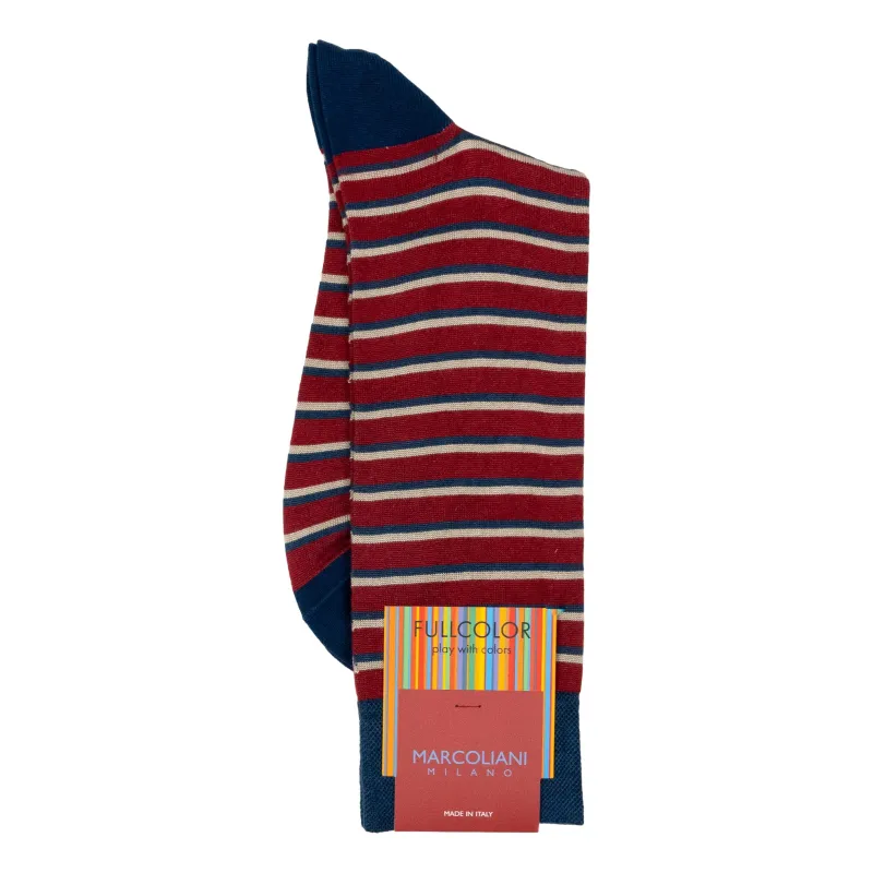 Twin Stripes Modal Mid-Calf Dress Socks sold by The Andover Shop