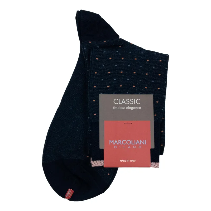 Pima Cotton Varese Pindot Over-the-Calf Dress Socks sold by The Andover Shop
