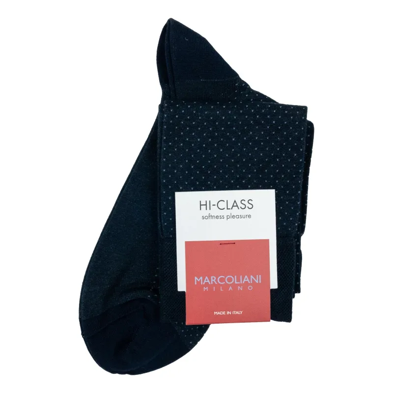 Micro Pindot Modal Over-the-Calf Dress Socks sold by The Andover Shop