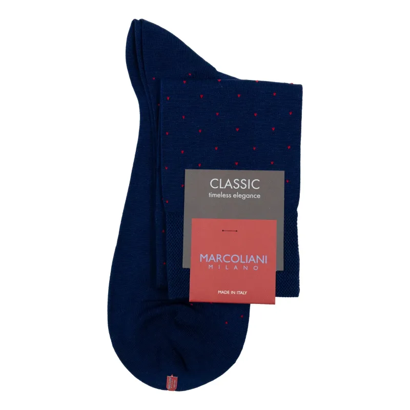 Pima Cotton Pin Dot Over-the-Calf Dress Socks sold by The Andover Shop