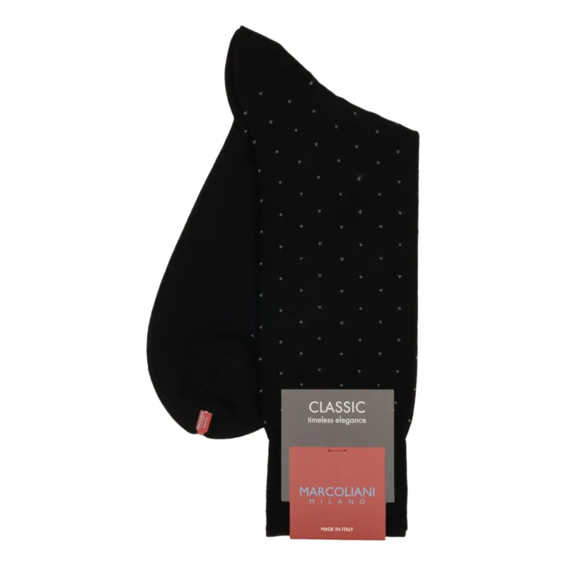 Pima Cotton Pin Dot Mid-Calf Dress Socks sold by The Andover Shop