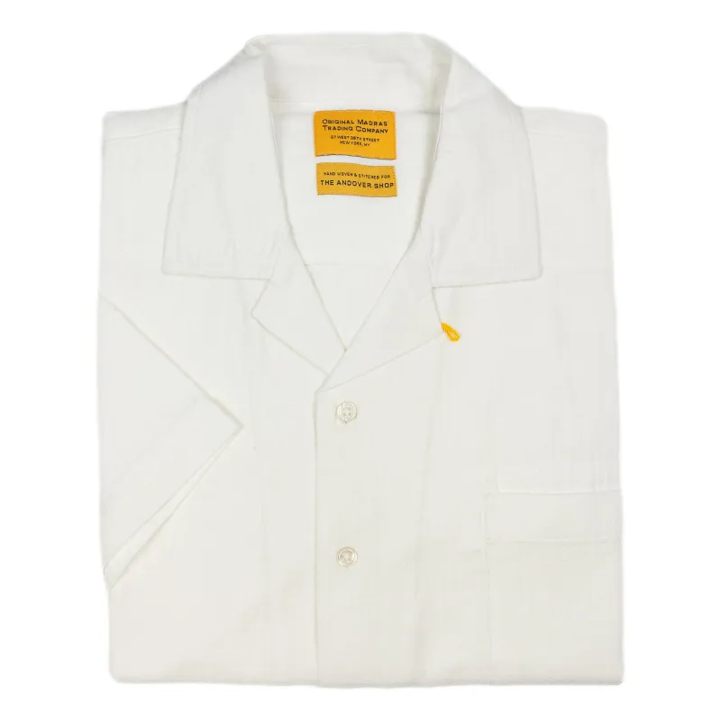 White Cuban Short Sleeve Sport Shirt sold by The Andover Shop